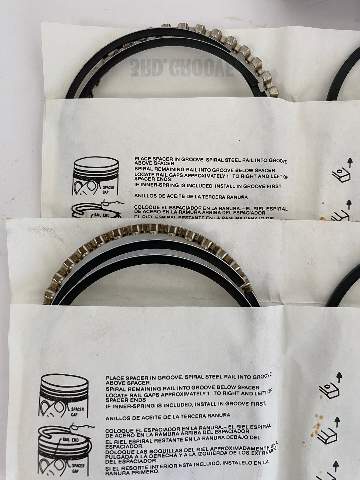Jeu de segments +.060 Sportster ironhead Harley Davidson REF Hastings 2M7003060