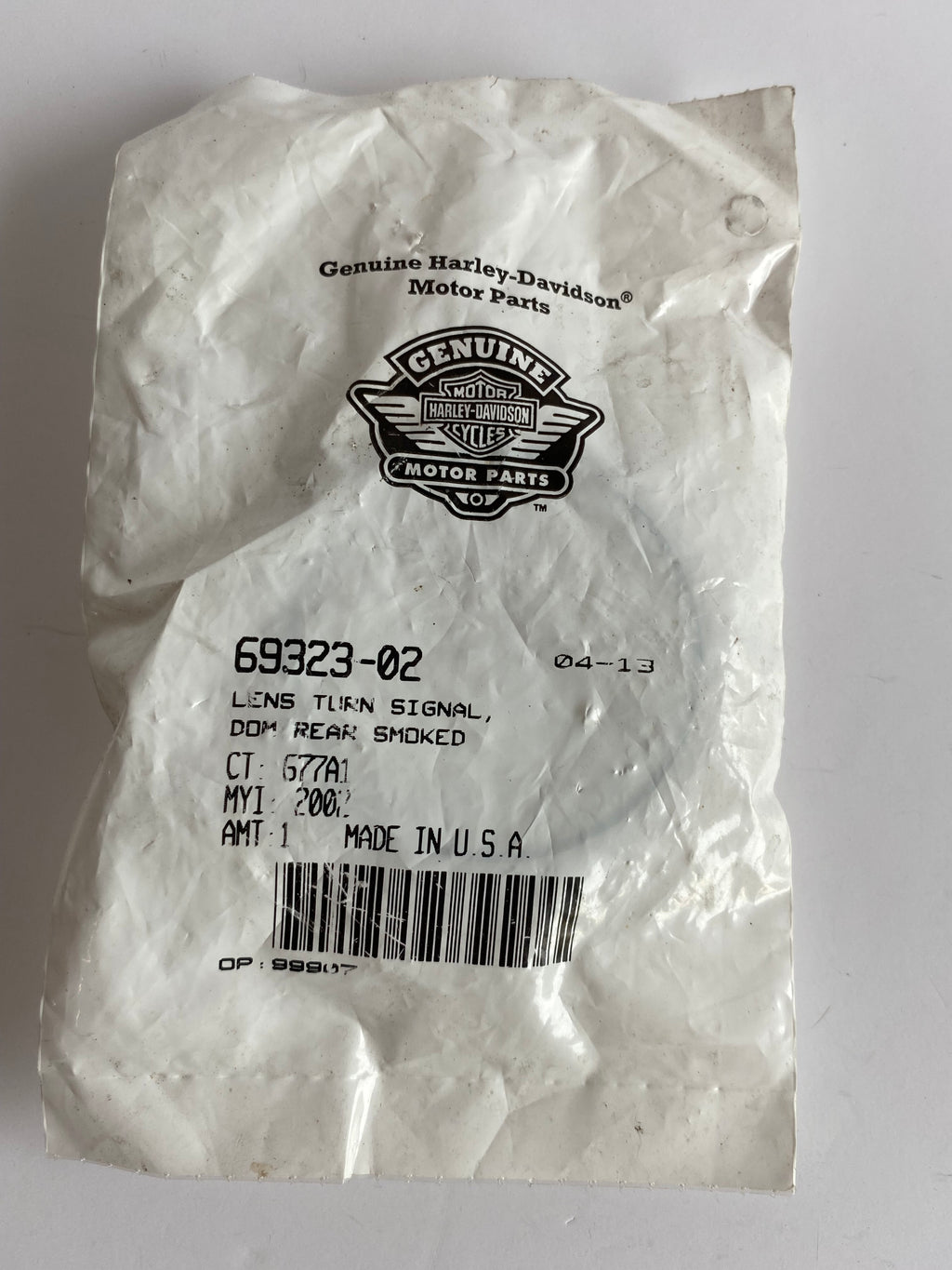 Harley Davidson getöntes Blinkerglas hinten OEM-Referenz: 69323-02