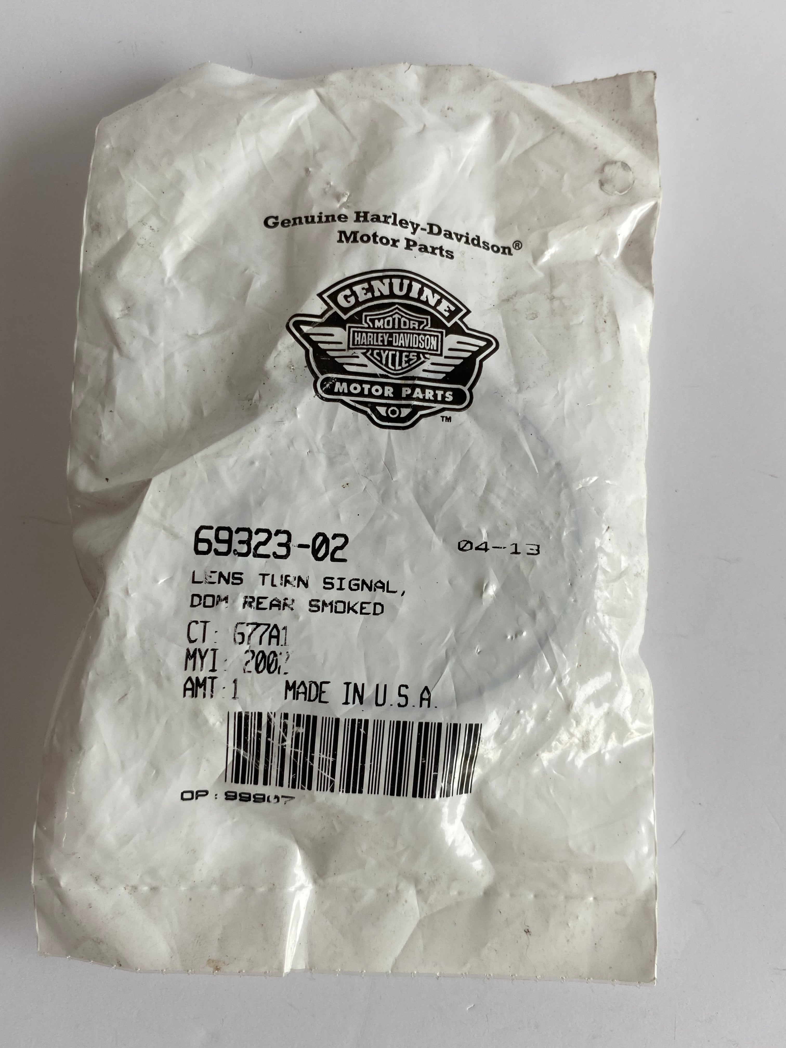 Harley Davidson getöntes Blinkerglas hinten OEM-Referenz: 69323-02