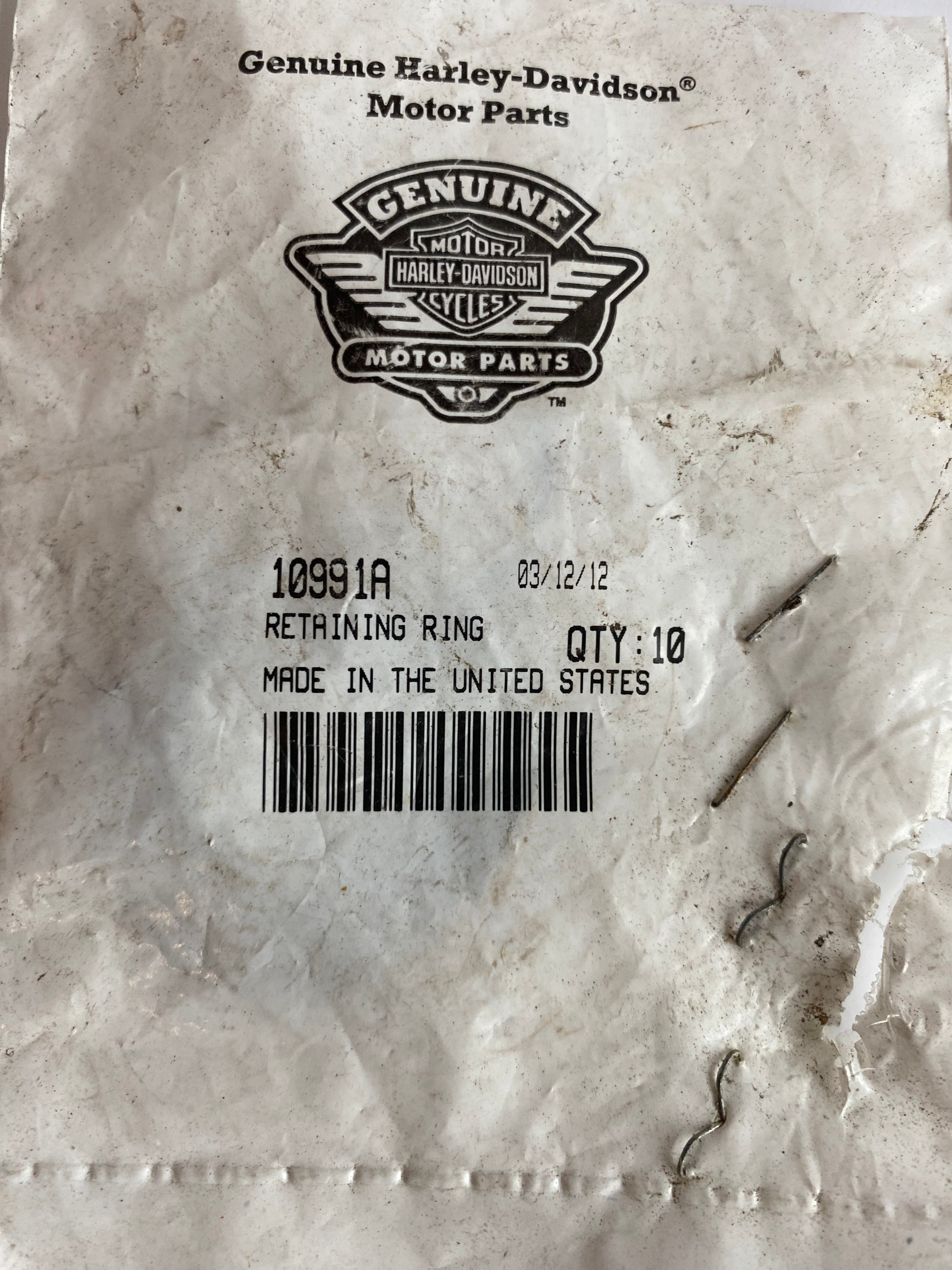 Harley Davidson 6-speed gearbox shaft circlip REF OEM 10991A