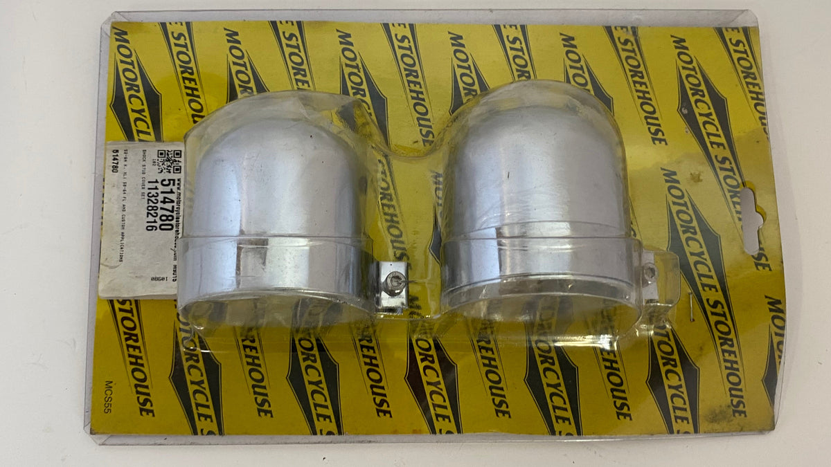 Jeu de caches supérieur amortisseurs chromé Harley Davidson REF OEM 54704-52 & 54705-52