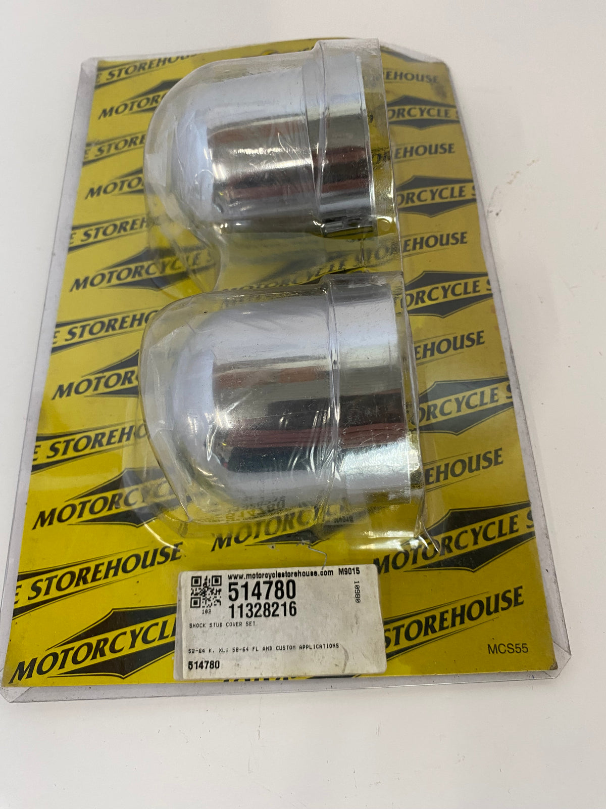 Jeu de caches supérieur amortisseurs chromé Harley Davidson REF OEM 54704-52 & 54705-52