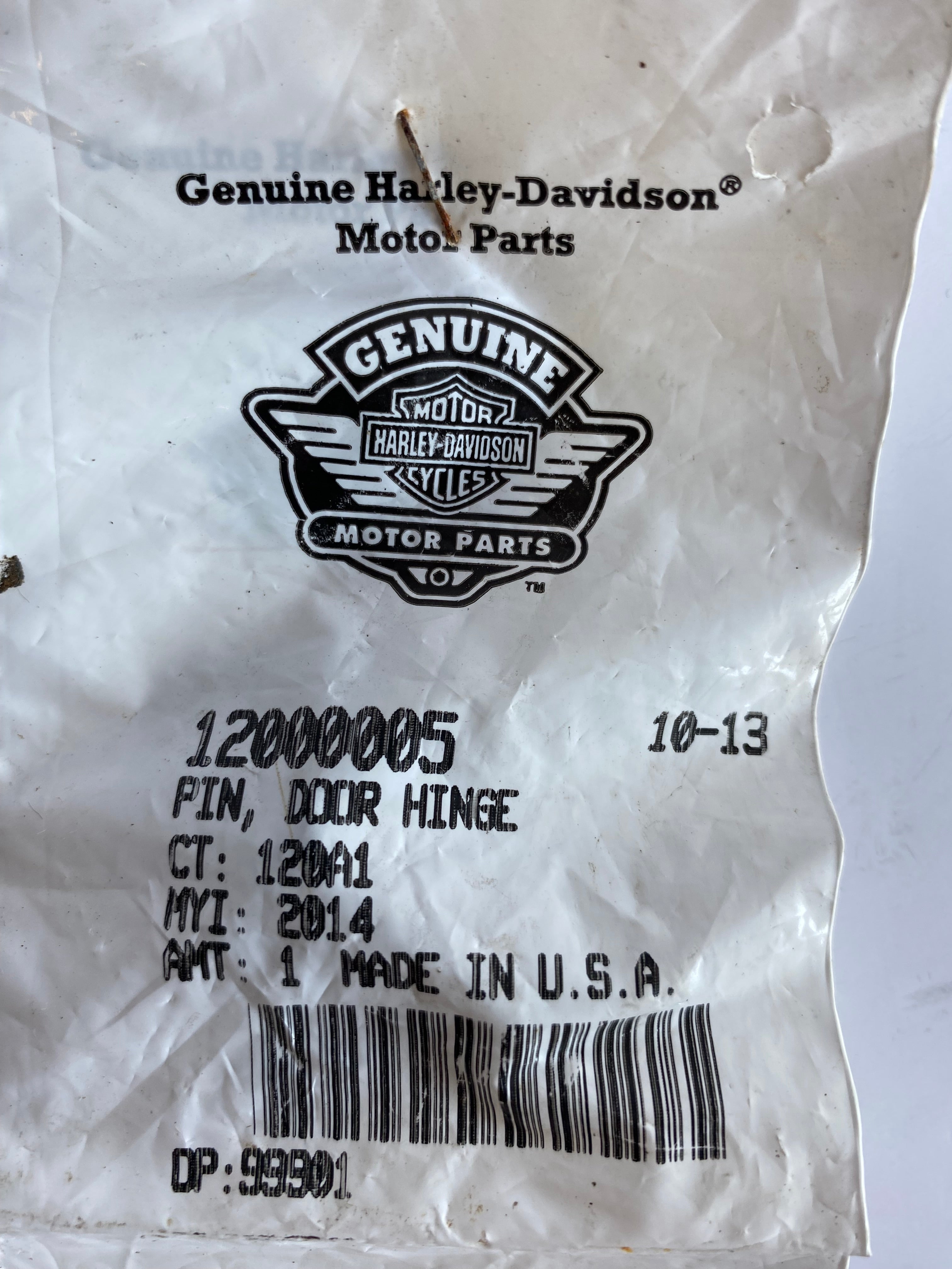 Goupille porte fairing Touring Harley Davidson REF OEM 12000005