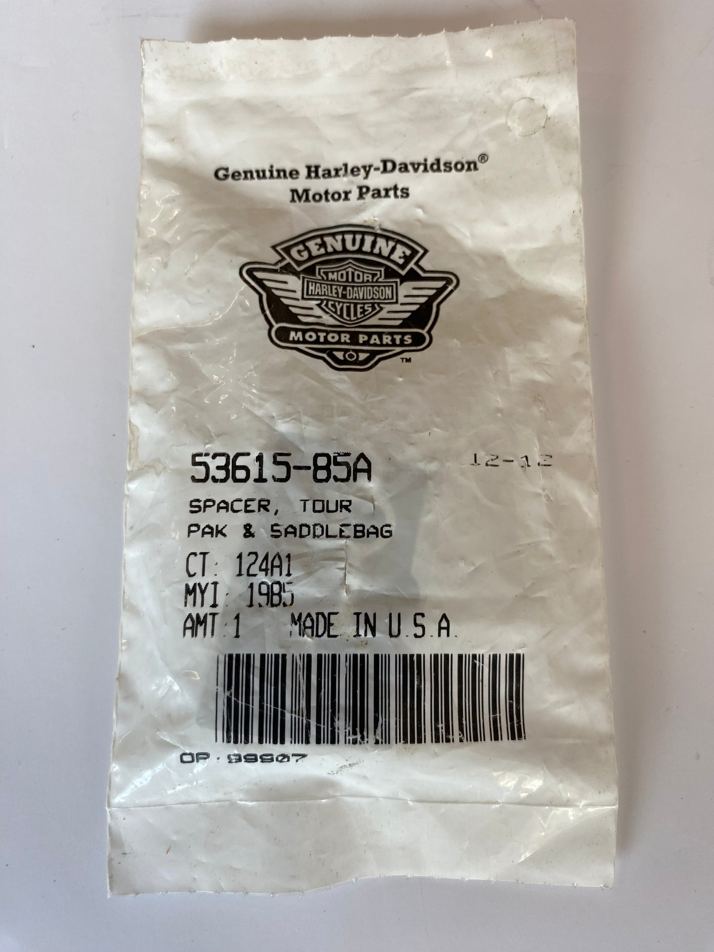 Spacer / entretoise tour pak et sacoches Harley Davidson REF OEM : 53615-85B