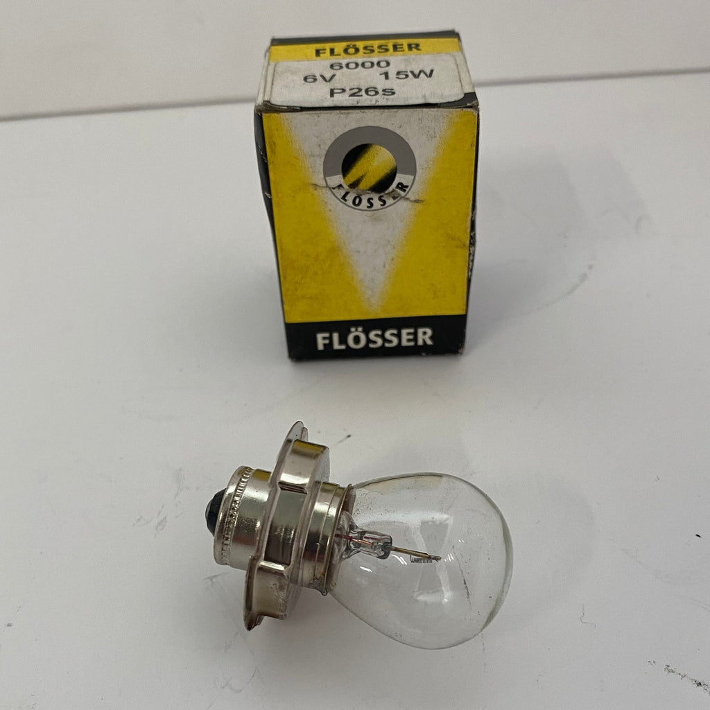Ampoule 6 volts 15 w P26S blanche Flösser