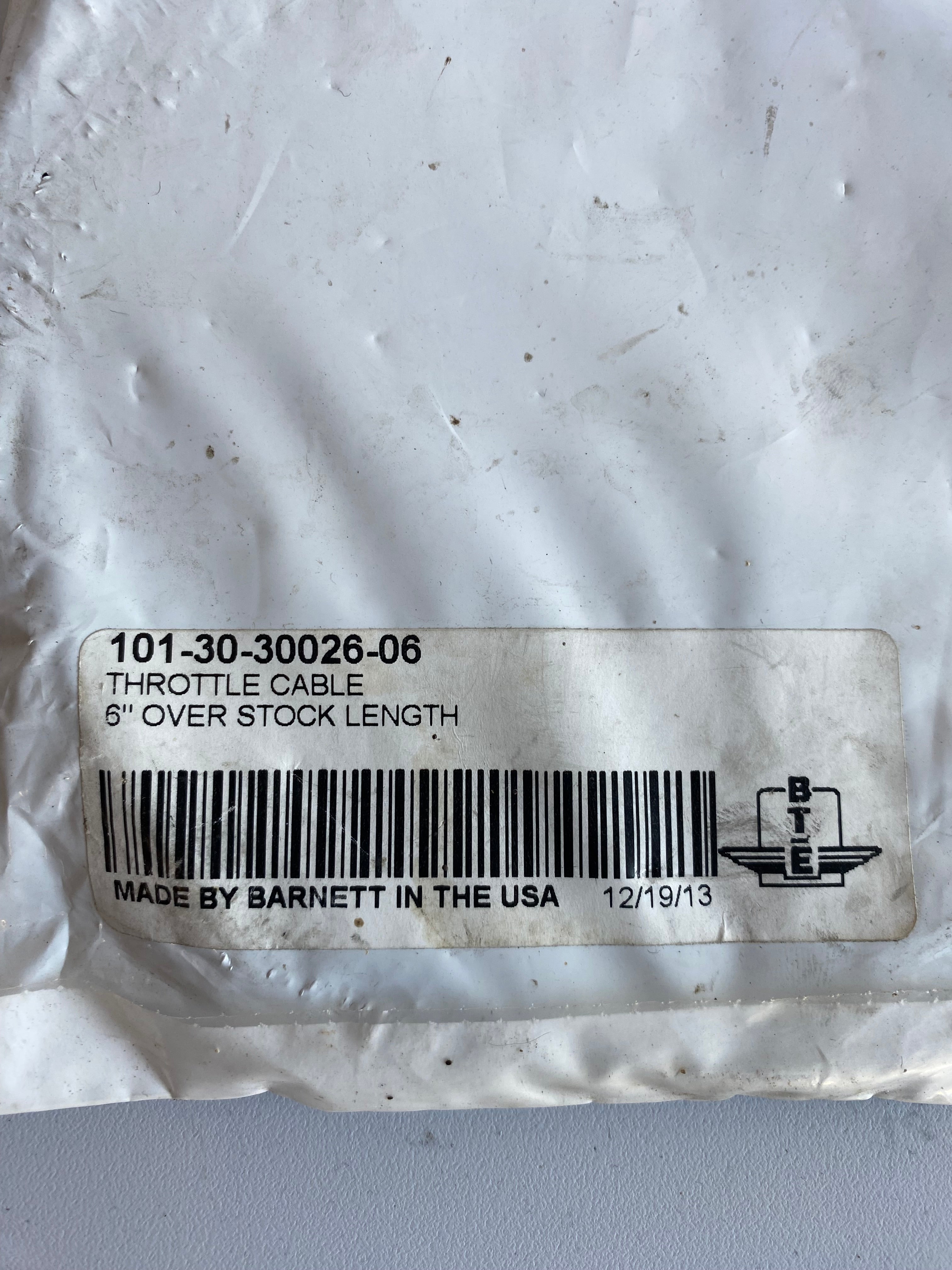 Barnett 38 inch throttle cable Harley Davidson REF ZODIAC: 720417