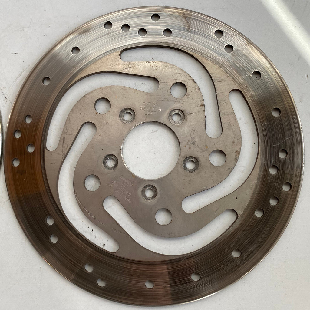 Jeu de 2 disques de frein avant droit et gauche Harley Davidson REF OEM 44136-00 & 44156-00