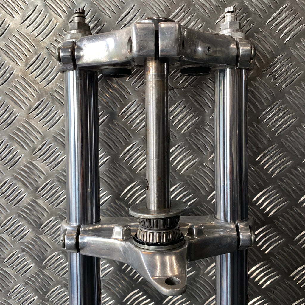 Harley Davidson Sportster oder Dyna 39 mm Gabel verstellbar Doppelbremse REF OEM 45943-00 & 45944-00
