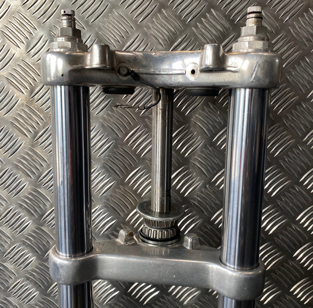 Harley Davidson Sportster oder Dyna 39 mm Gabel verstellbar Doppelbremse REF OEM 45943-00 & 45944-00