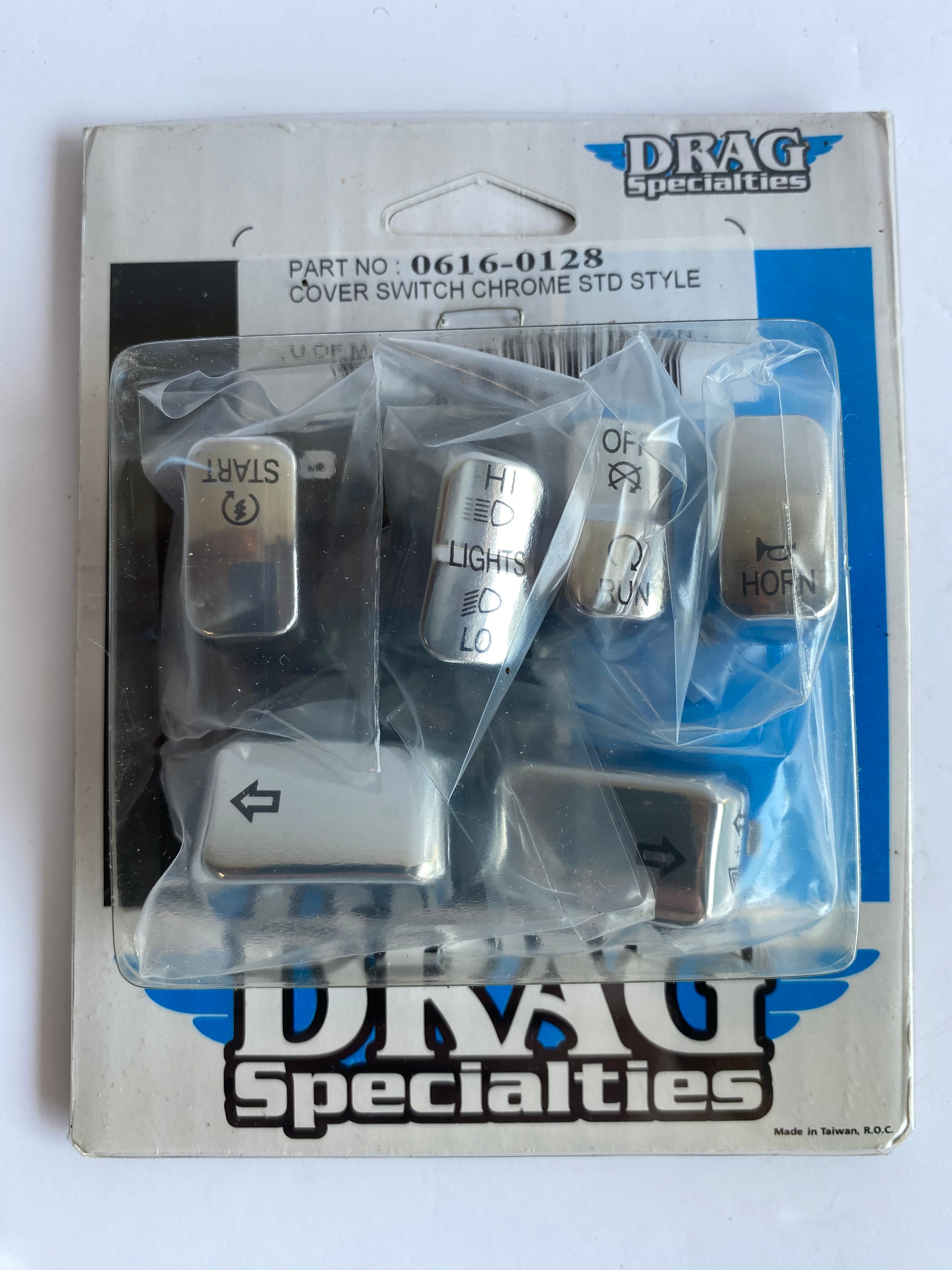 Harley Davidson Chrome Switch Button Set REF DRAG: 0616-0128