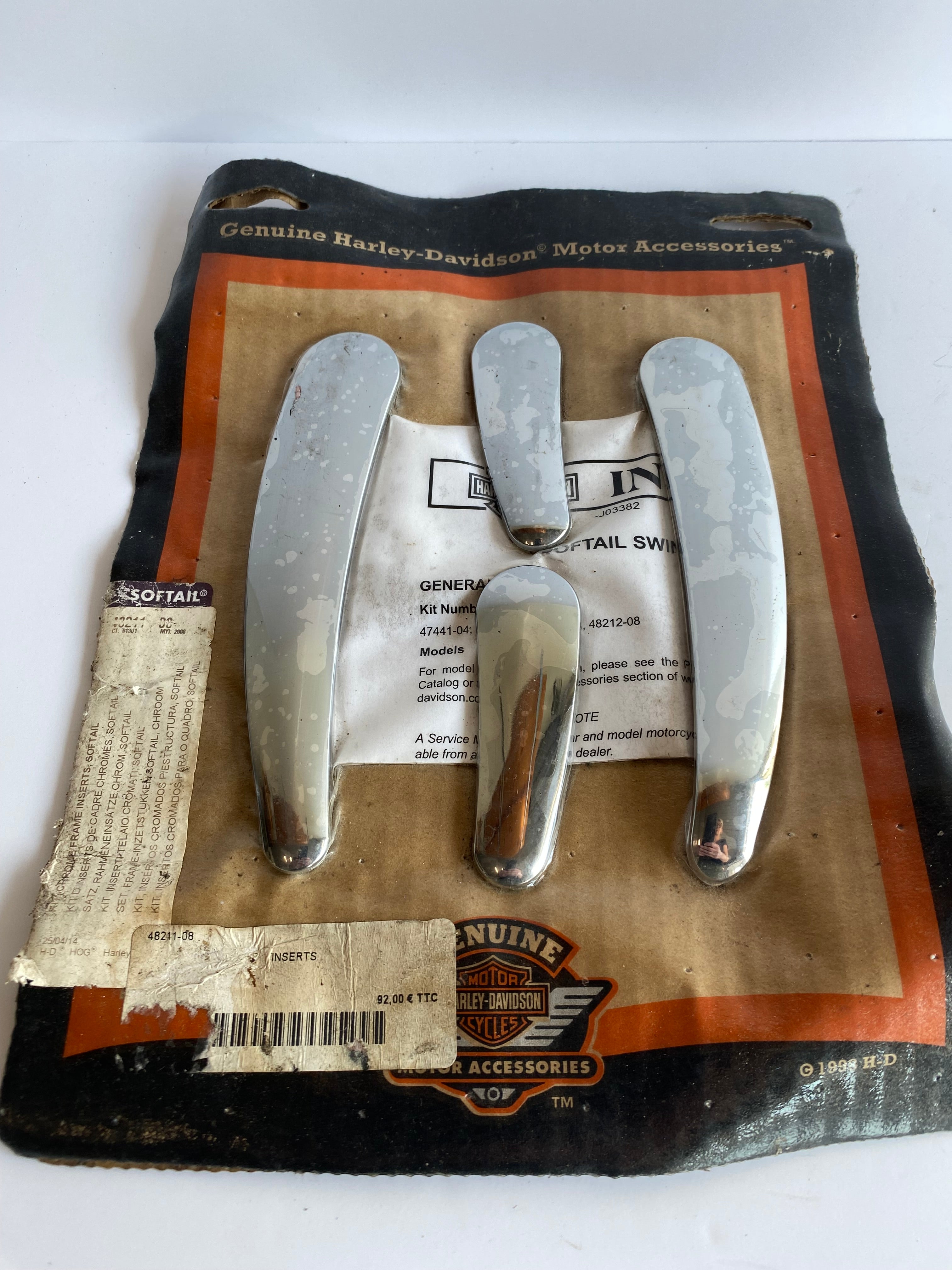 Chrome insert kit for Harley Davidson softail frame REF: 48211-08