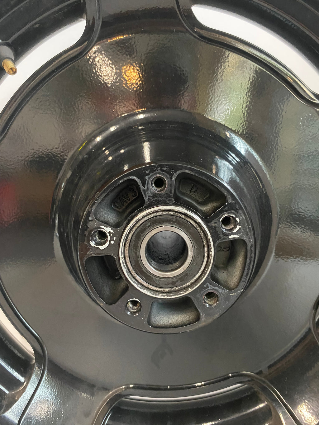 Jeu de roues noires 16 pouces avant et arrière Touring Harley Davidson REF OEM 41132-08 & 43585-08