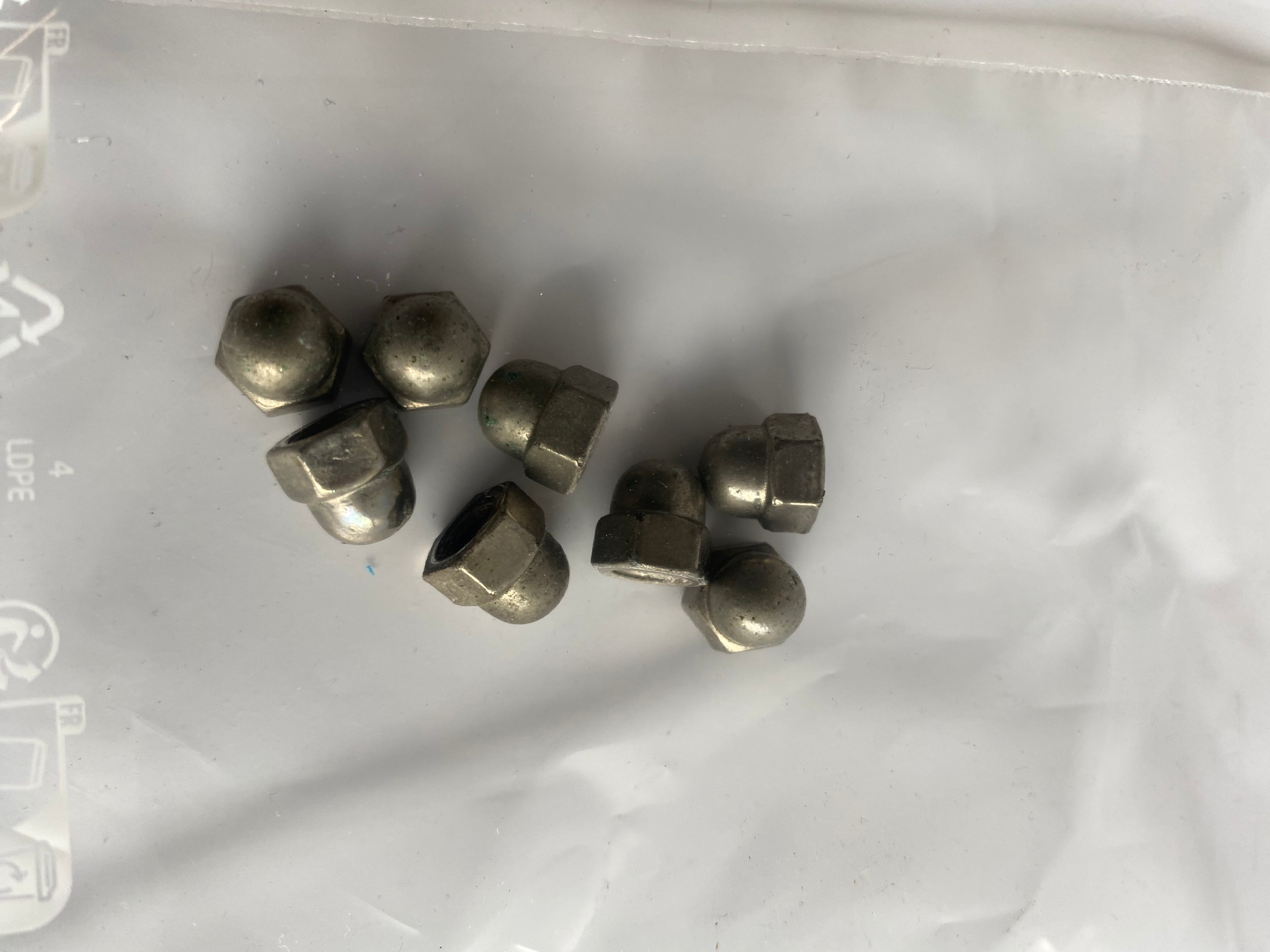 Ecrous borgne pare brise 12-24 Harley Davidson REF OEM 7651A