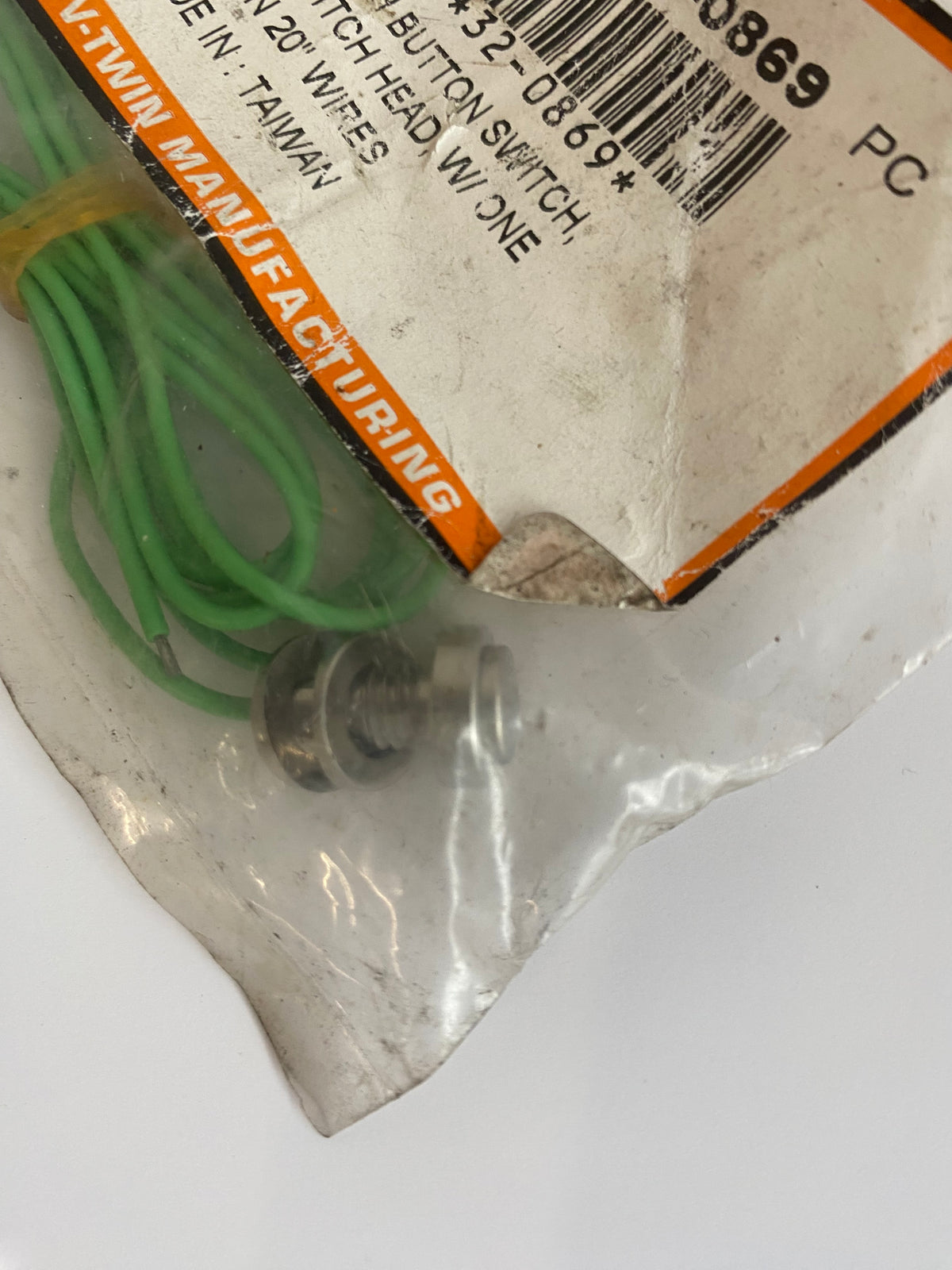 Mini bouton poussoir chromé 1 fil Harley Davidson REF V-TWIN 32-0869