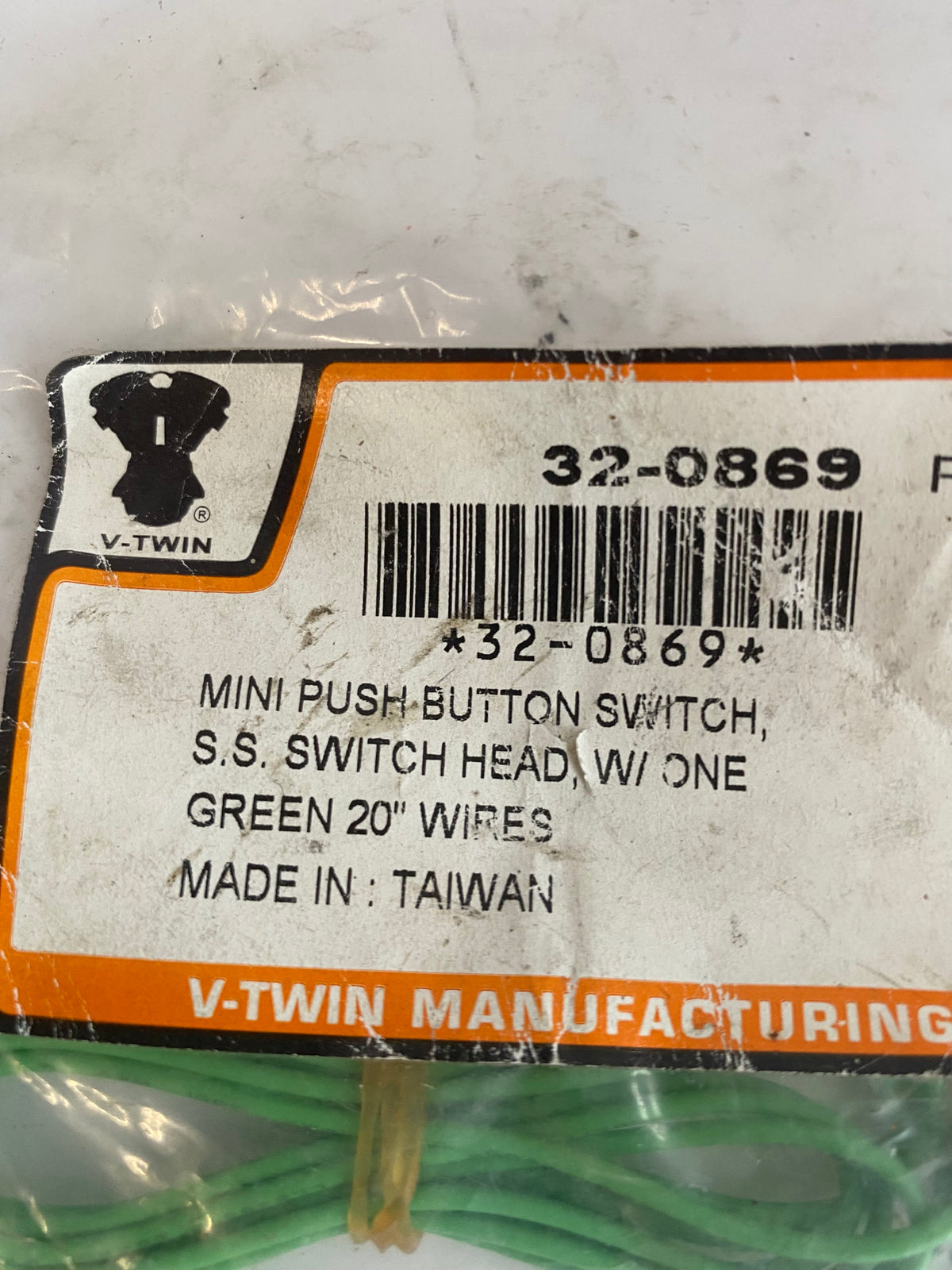 Mini bouton poussoir chromé 1 fil Harley Davidson REF V-TWIN 32-0869