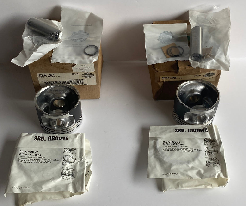 Set of 2 pistons 883 standard size Harley Davidson REF OEM 22242-86A