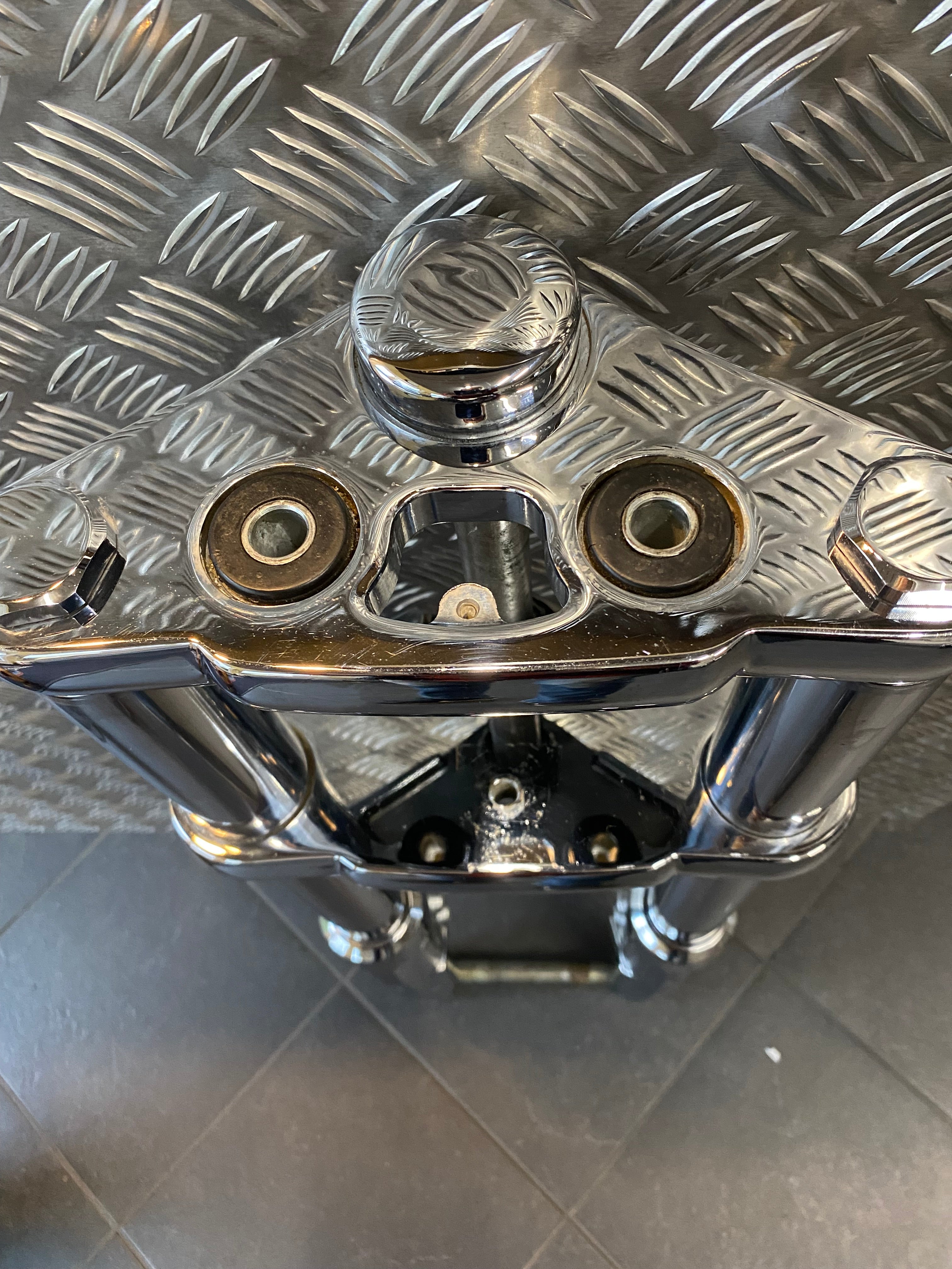 Komplette verchromte Gabel Softail Rocker C FXCWC Harley Davidson