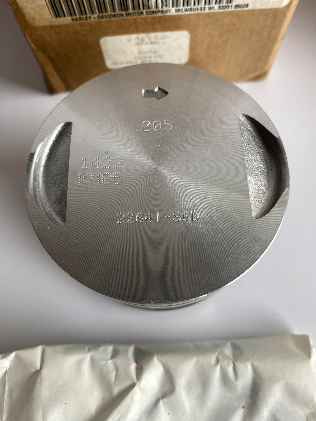 Jeu de 2 pistons moteur 883 cote +005 Harley Davidson REF OEM 22201-86A