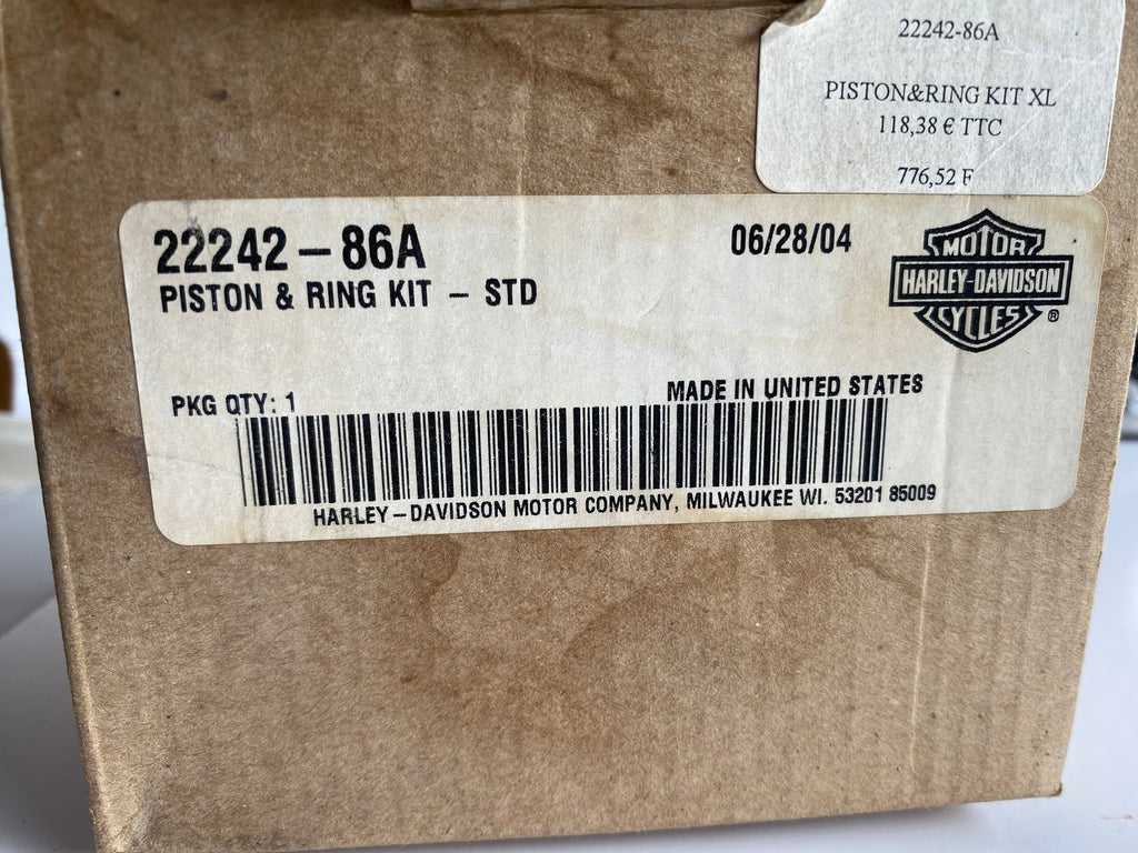 Set of 2 pistons 883 standard size Harley Davidson REF OEM 22242-86A