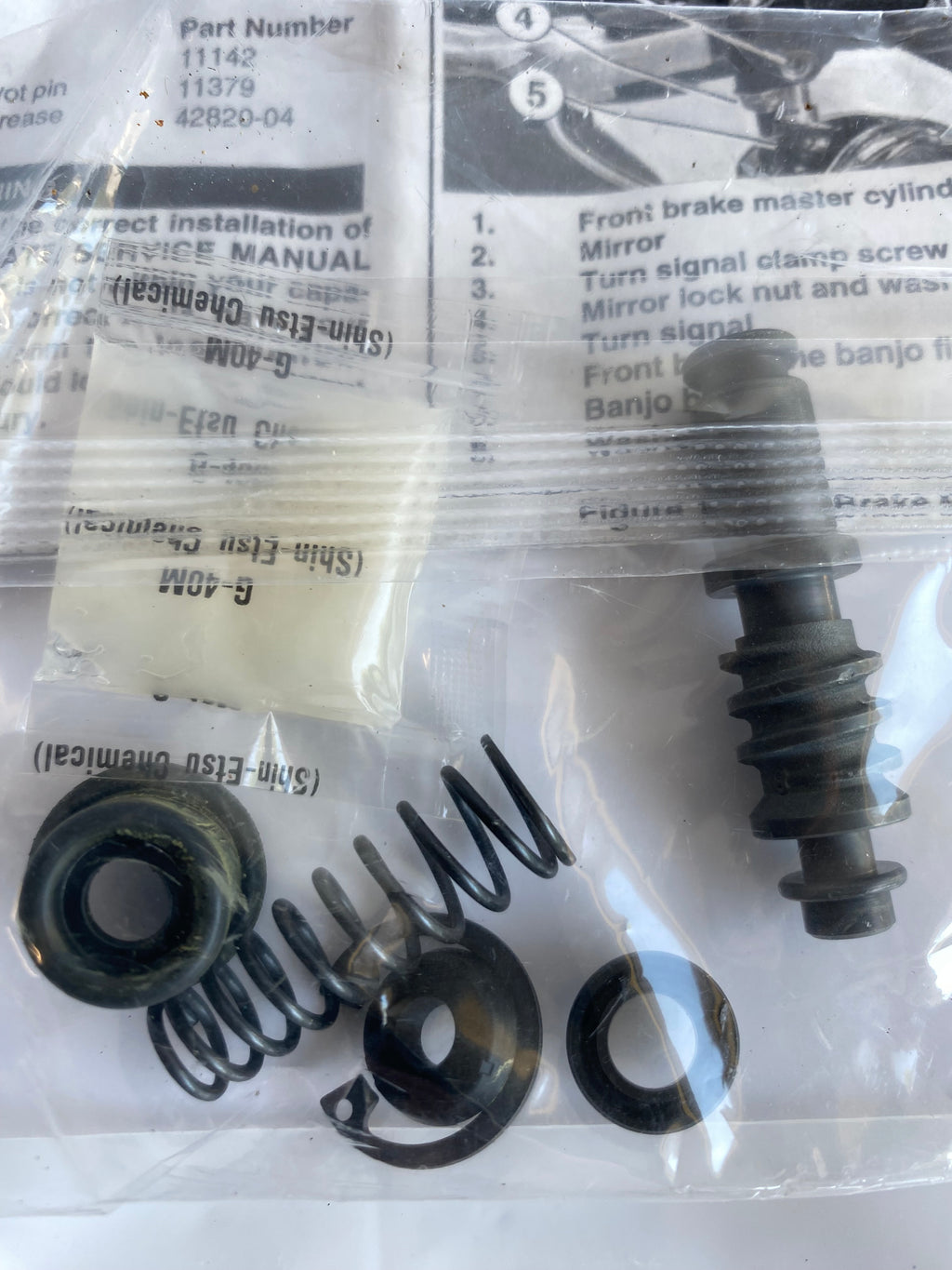 Kit de réparation de maitre cylindre frein avant Harley Davidson REF OEM : 42803-04