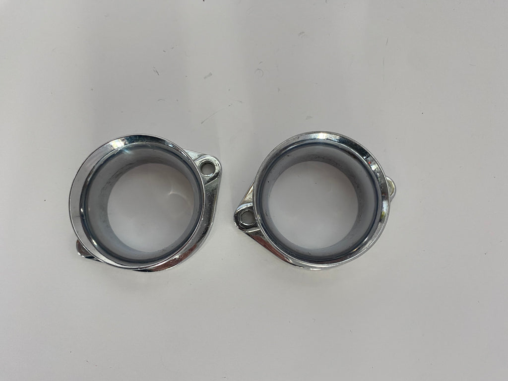 Jeu de2 cornets admission chromées Weber Dell'orto carburateur Harley Davidson
