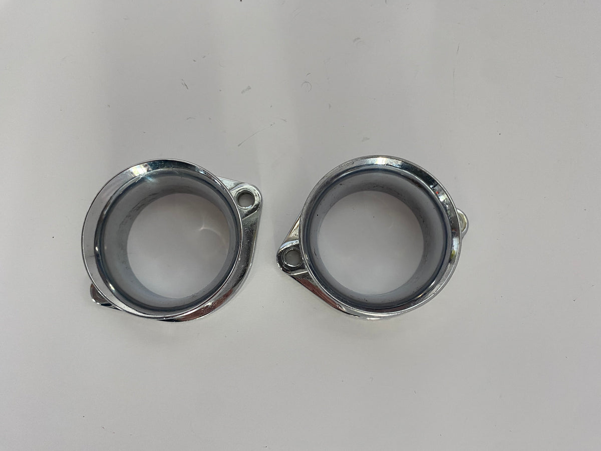 Jeu de2 cornets admission chromées Weber Dell'orto carburateur Harley Davidson