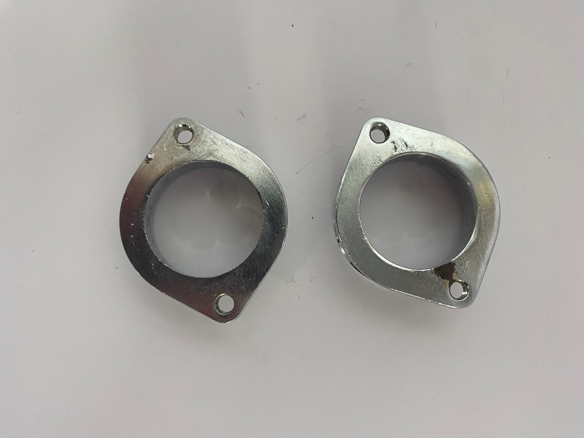 Jeu de2 cornets admission chromées Weber Dell'orto carburateur Harley Davidson