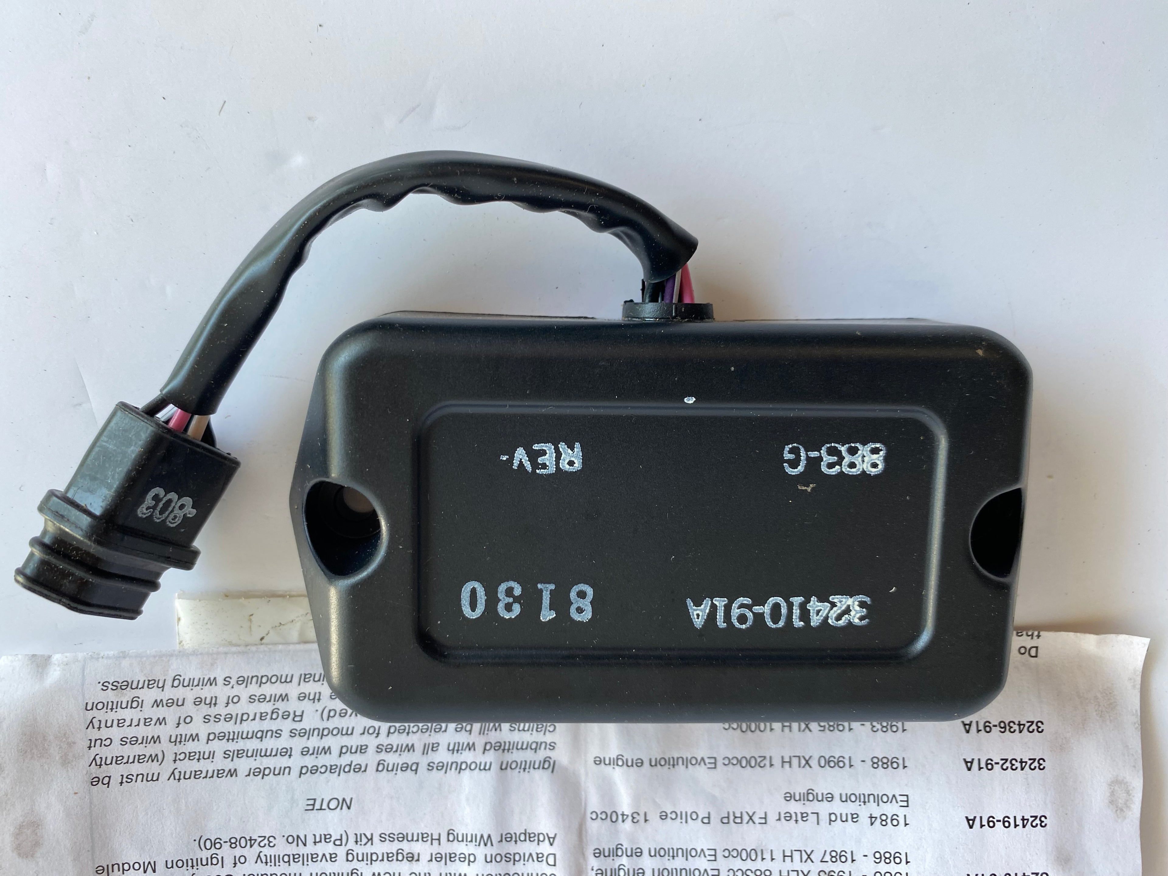 Harley Davidson Ignition Module REF OEM: 32410-91A