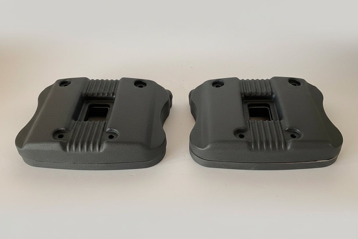 Jeu de caches culbuteurs noir wrinkle Sportster Harley Davidson REF OEM 17645-07 & 17655-05