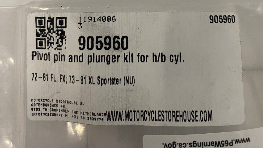 Kit axe + tige maitre cylindre de frein avant Shovelhead Harley Davidson REF V-Twin 26-0616