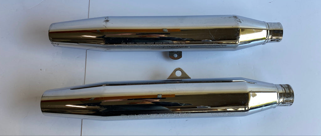 Original USA Sportster Harley Davidson Muffler Set REF OEM 65171-98A &amp; 65177-98A