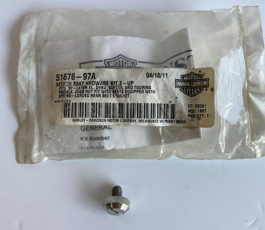 Harley Davidson knurled seat screw REF OEM 51676-97A