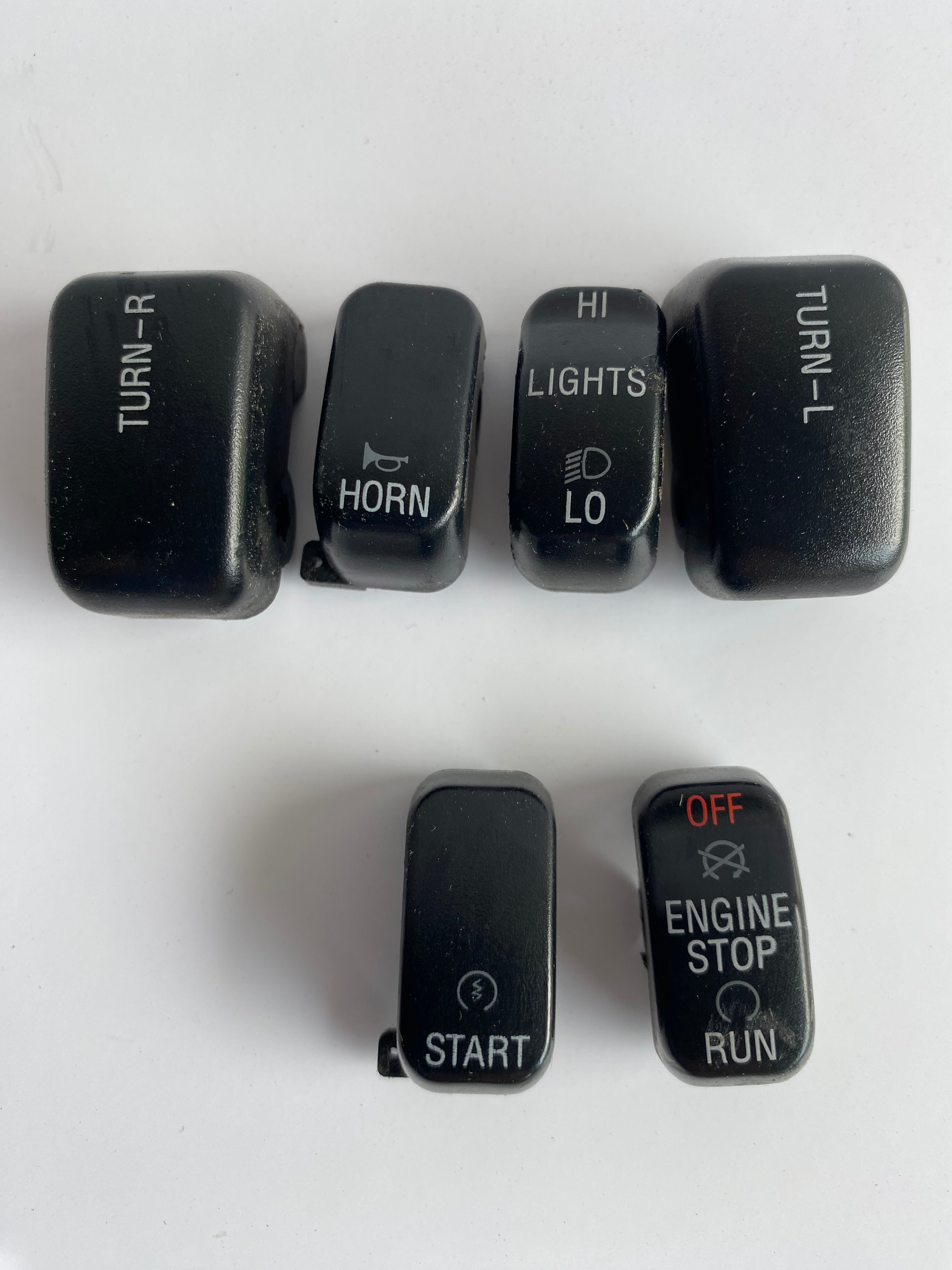 Harley Davidson black switch button set