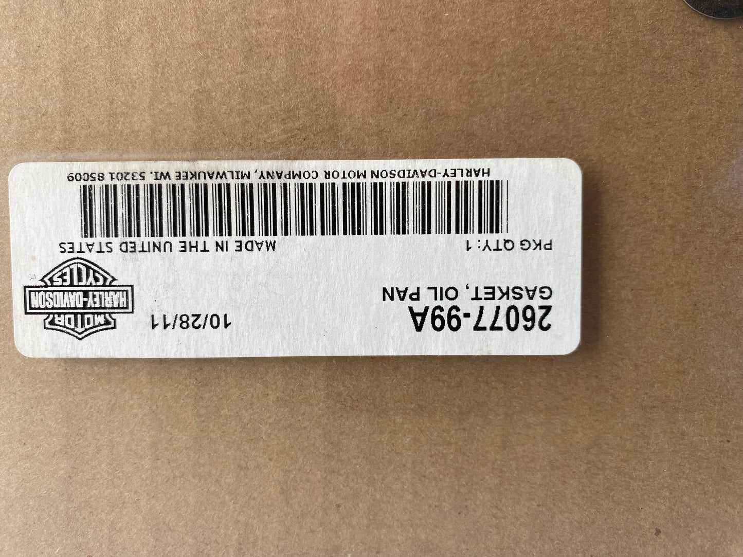 Joint de carter d'huile moteur Touring Harley Davidson REF OEM 26077-99A