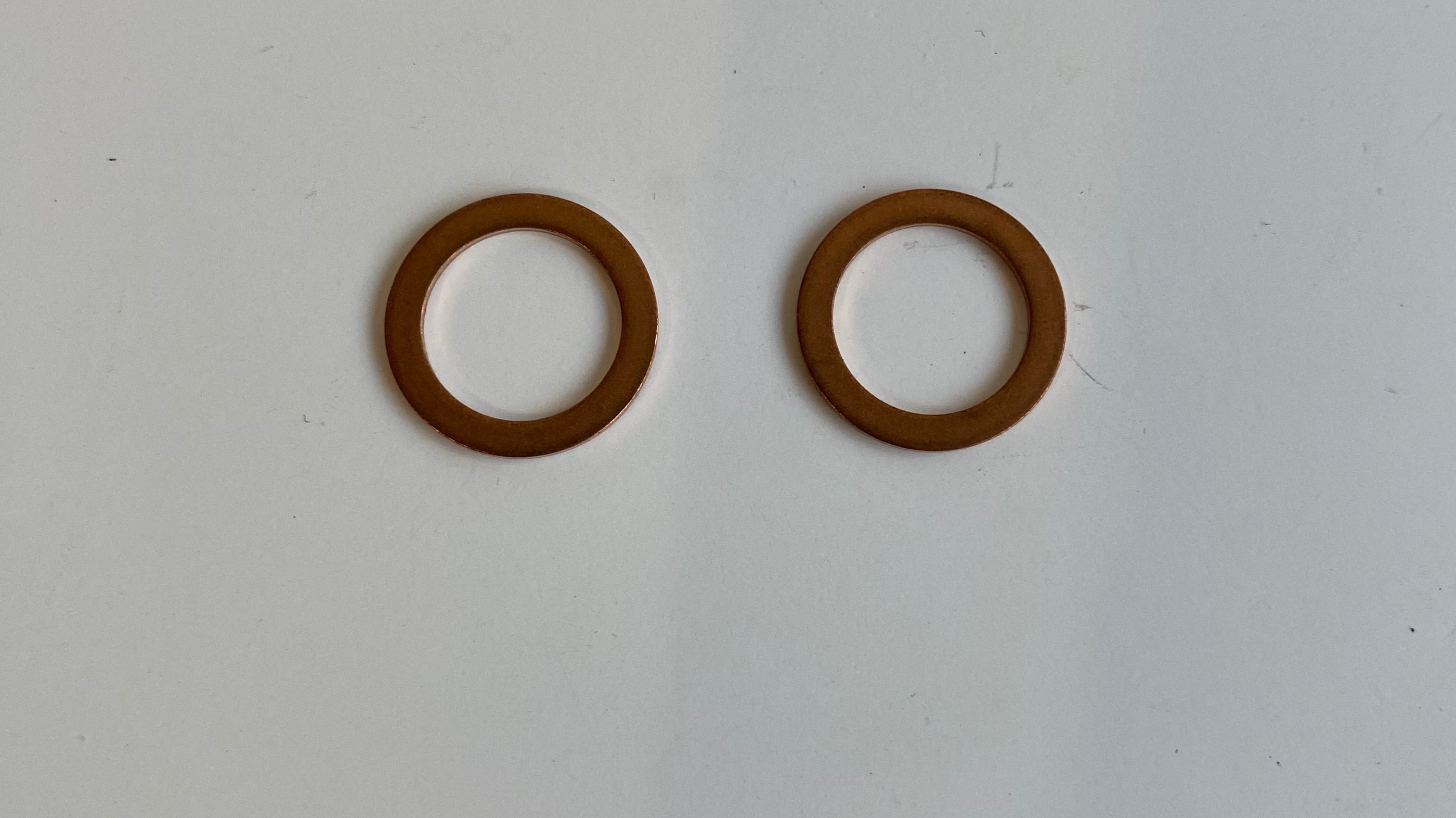 Jeu de 2 joints cuivre plongeurs de fourche 49 mm Harley Davidson REF OEM 46615-06