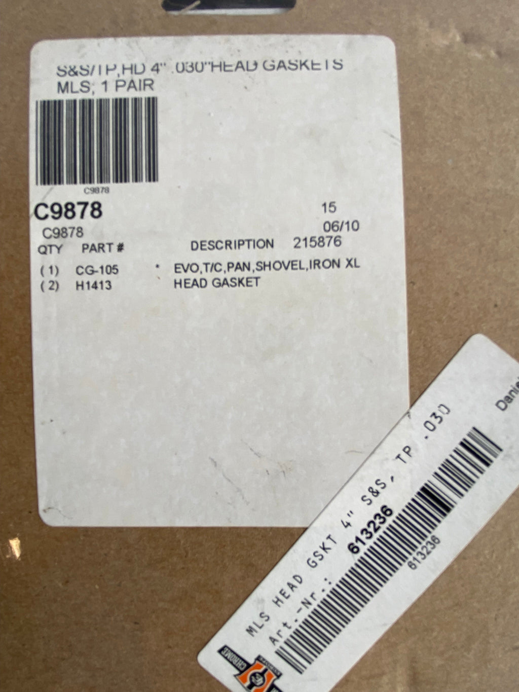 S&amp;S or TP 4 inch Harley Davidson Head Gasket Kit REF CCI: 613236