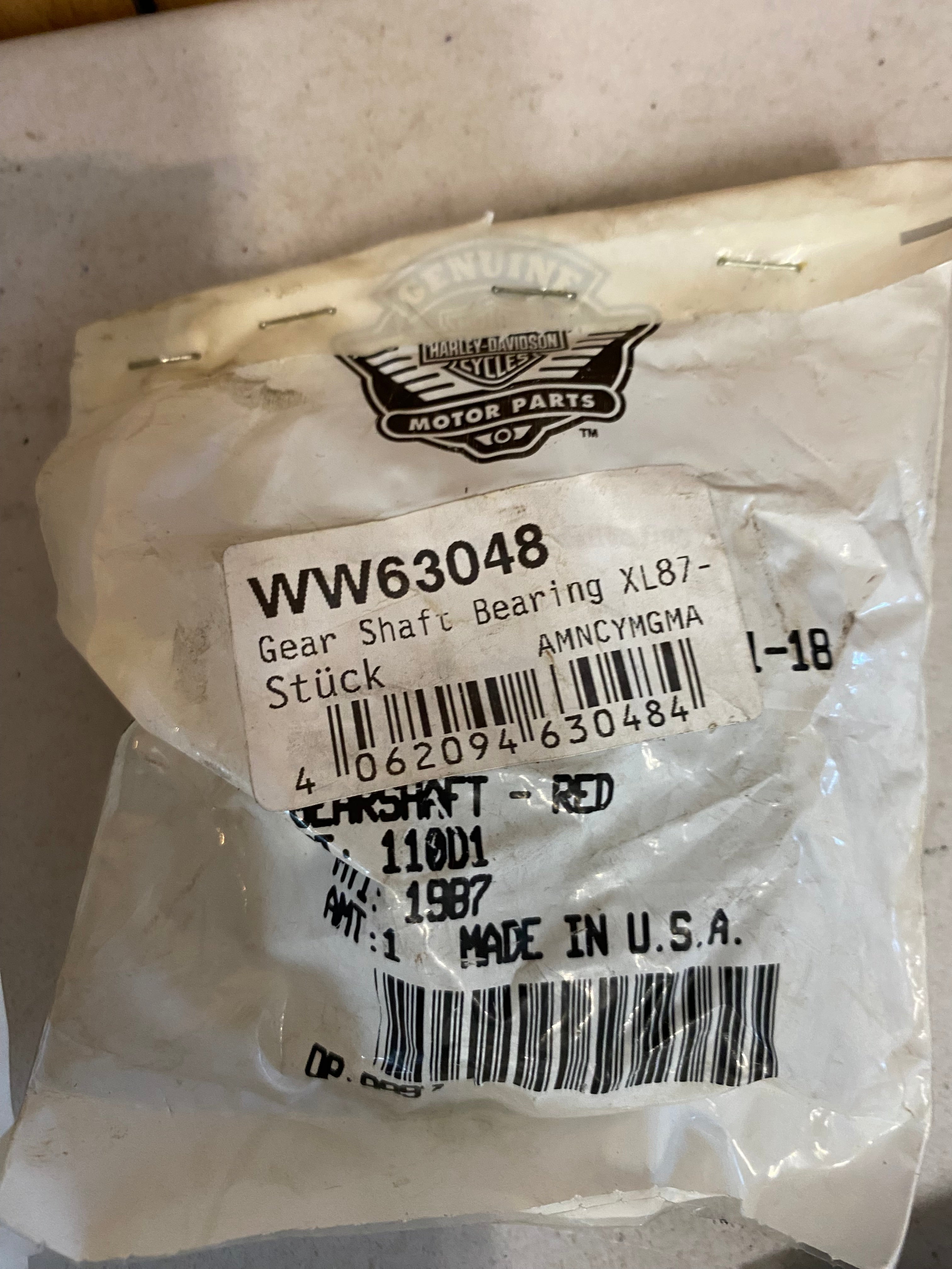 Roulement vilebrequin droit code rouge Harley Davidson REF OEM 24650-87