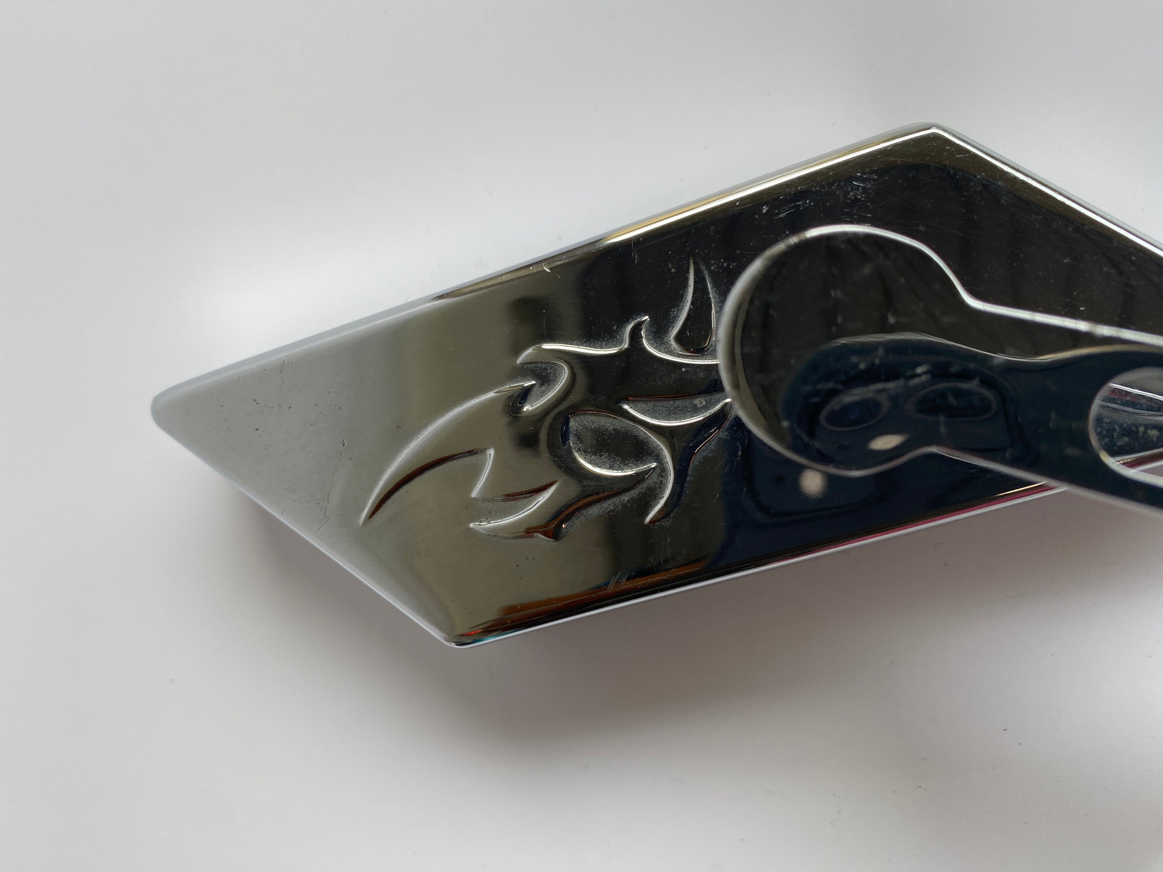 Rétroviseur droit rectangulaire chrome Harley Davidson custom