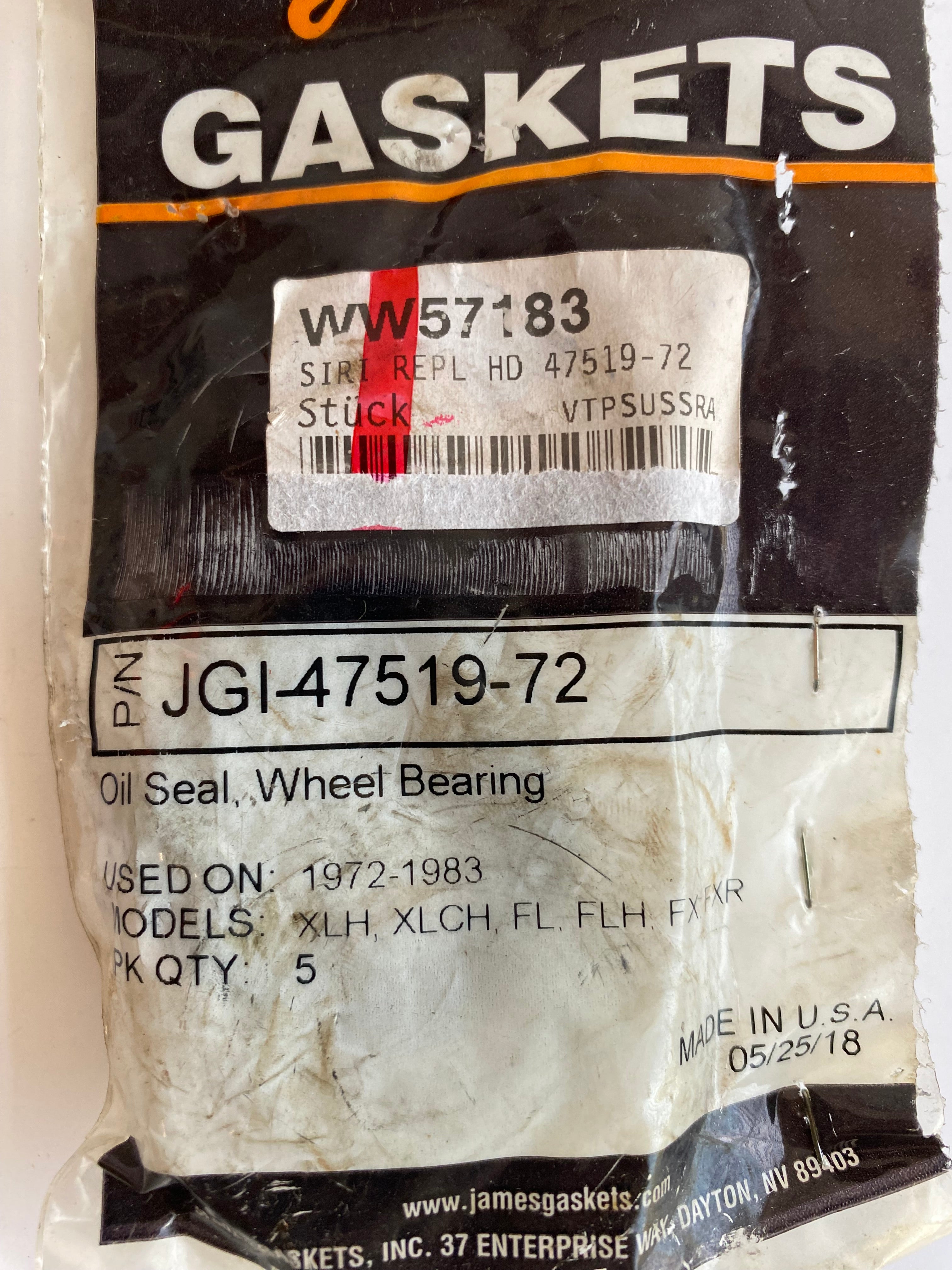Joint spy roulement de roue Harley Davidson REF OEM 47519-72
