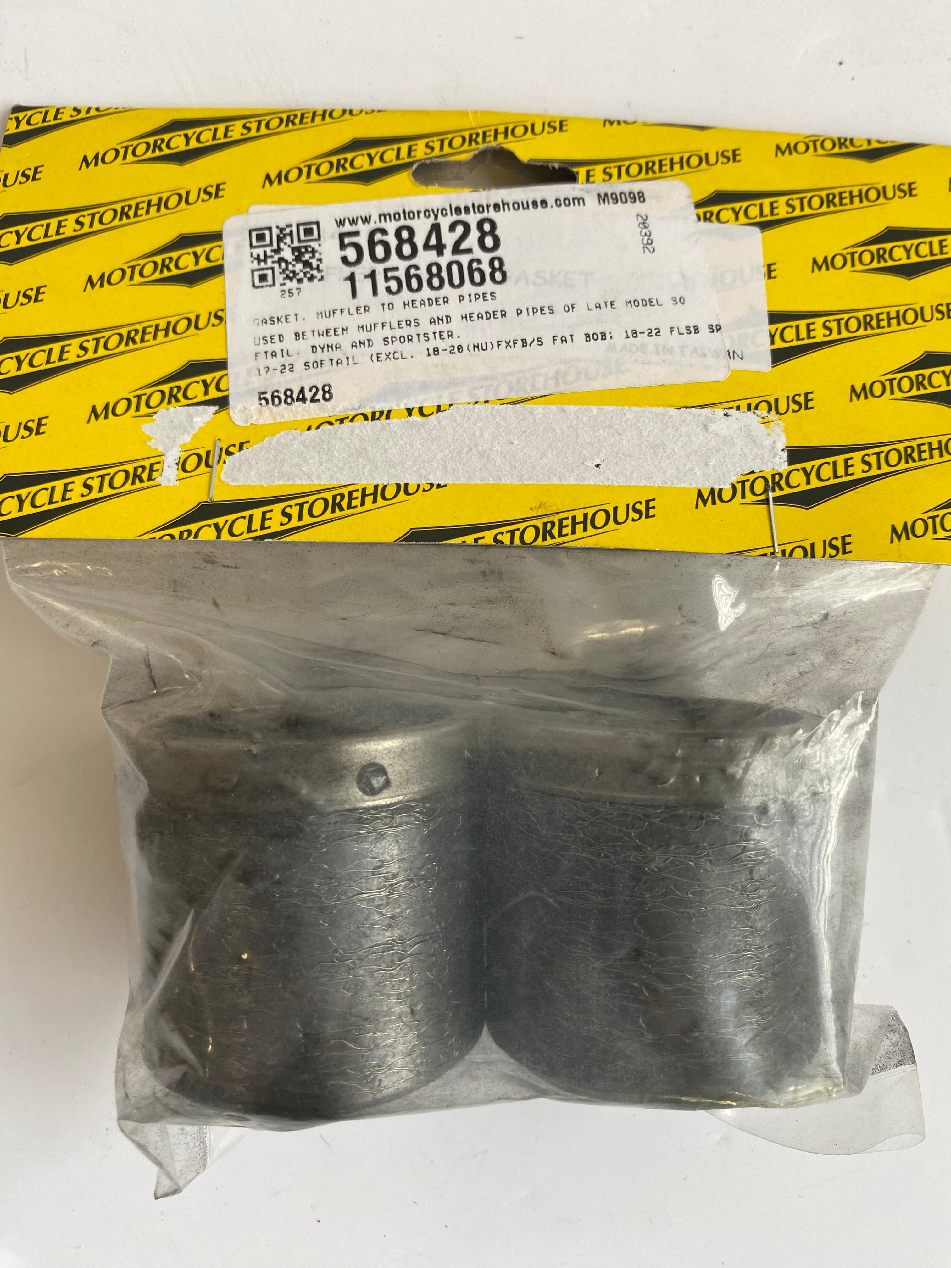 Jeu de 2 joint silencieux échappement Harley Davidson REF OEM 65900017