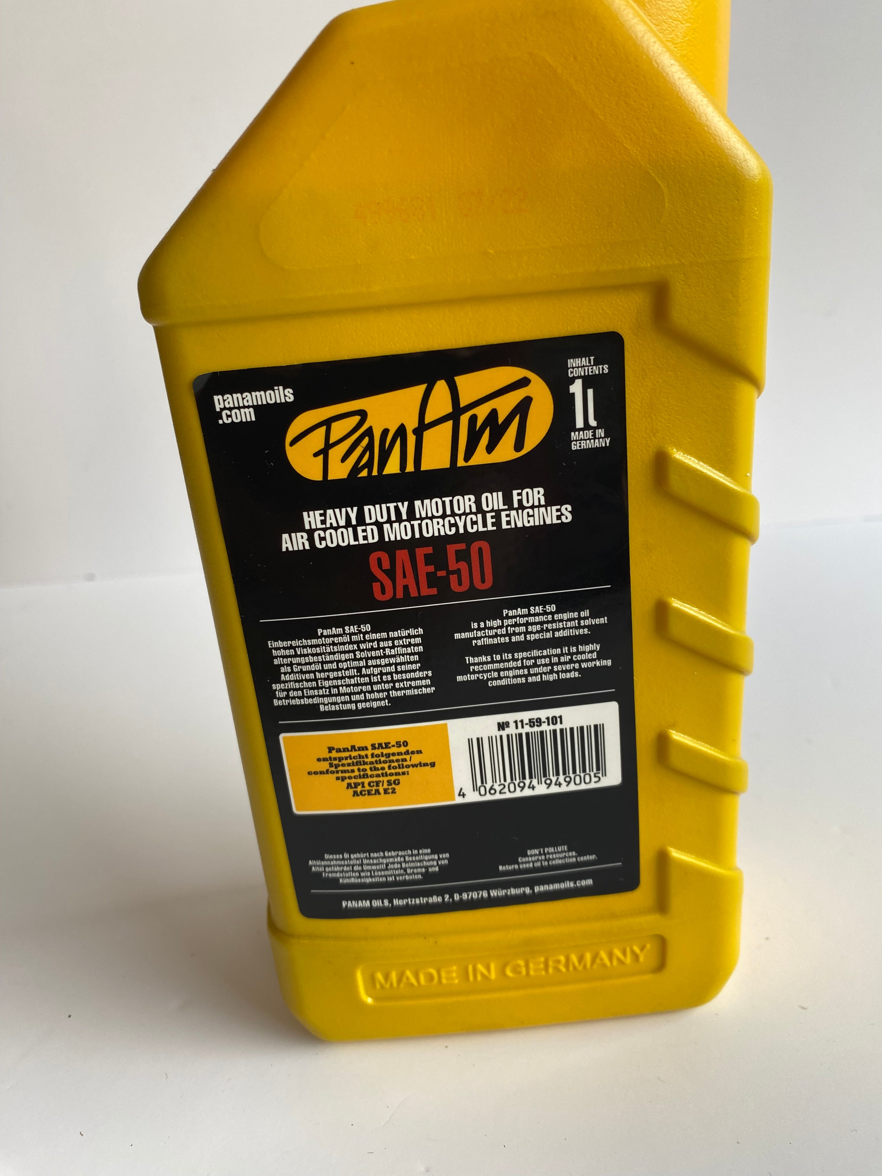 Huile de moteur mono grade SAE-50 Harley Davidson REF WW 94-900