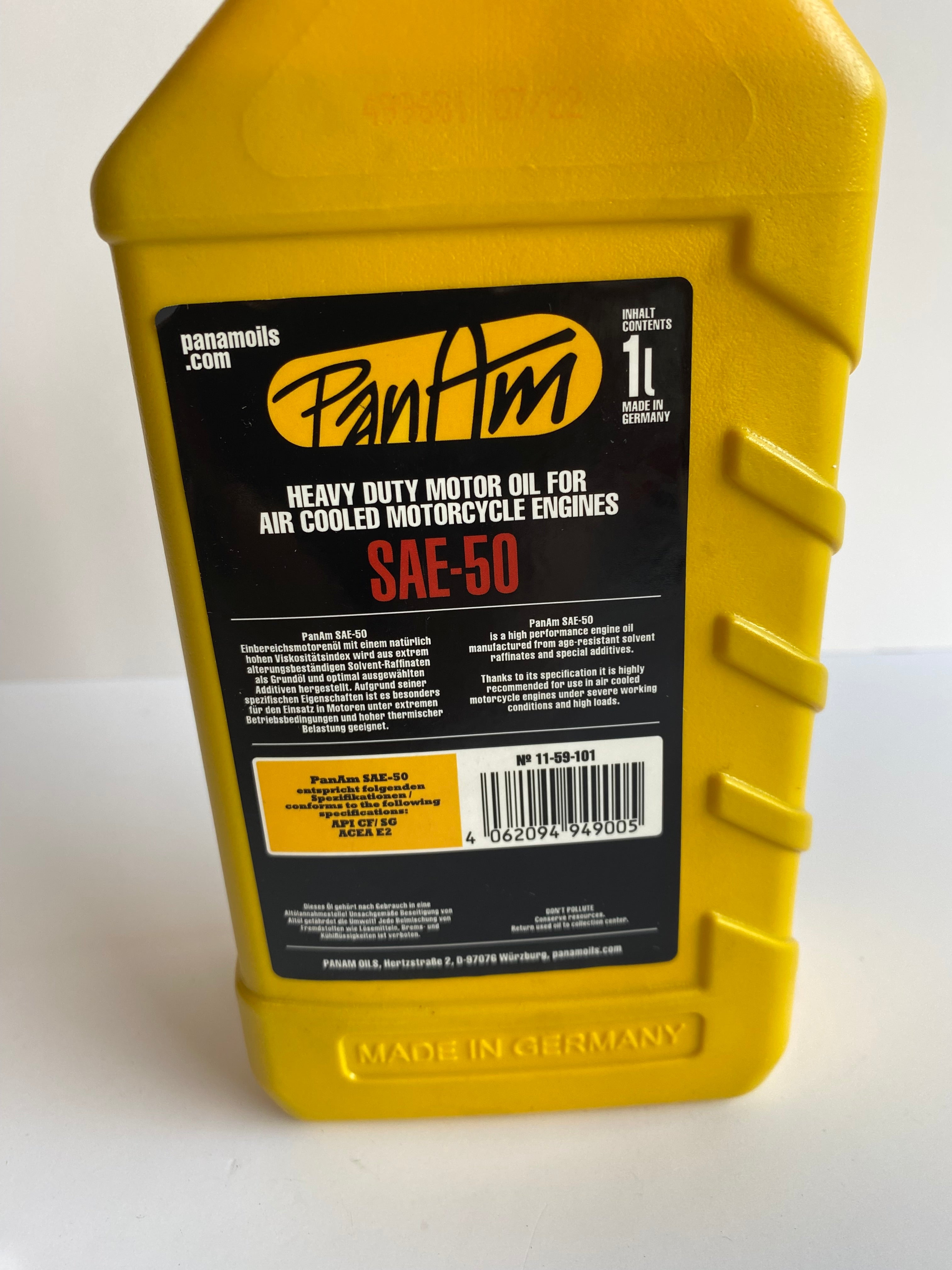 Huile de moteur mono grade SAE-50 Harley Davidson REF WW 94-900
