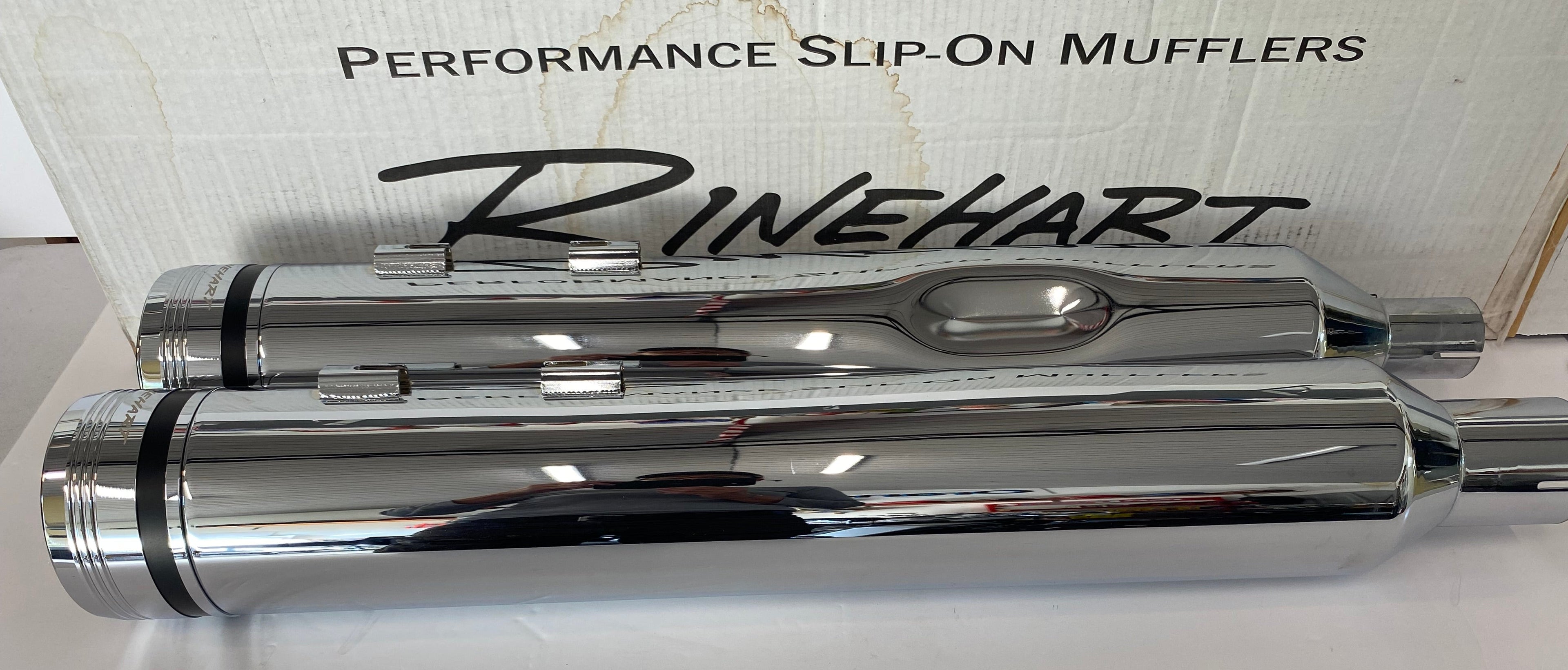 Jeu de silencieux échappement Rinehart 4.5 pouces chrome Harley Davidson Touring REF 500-110C