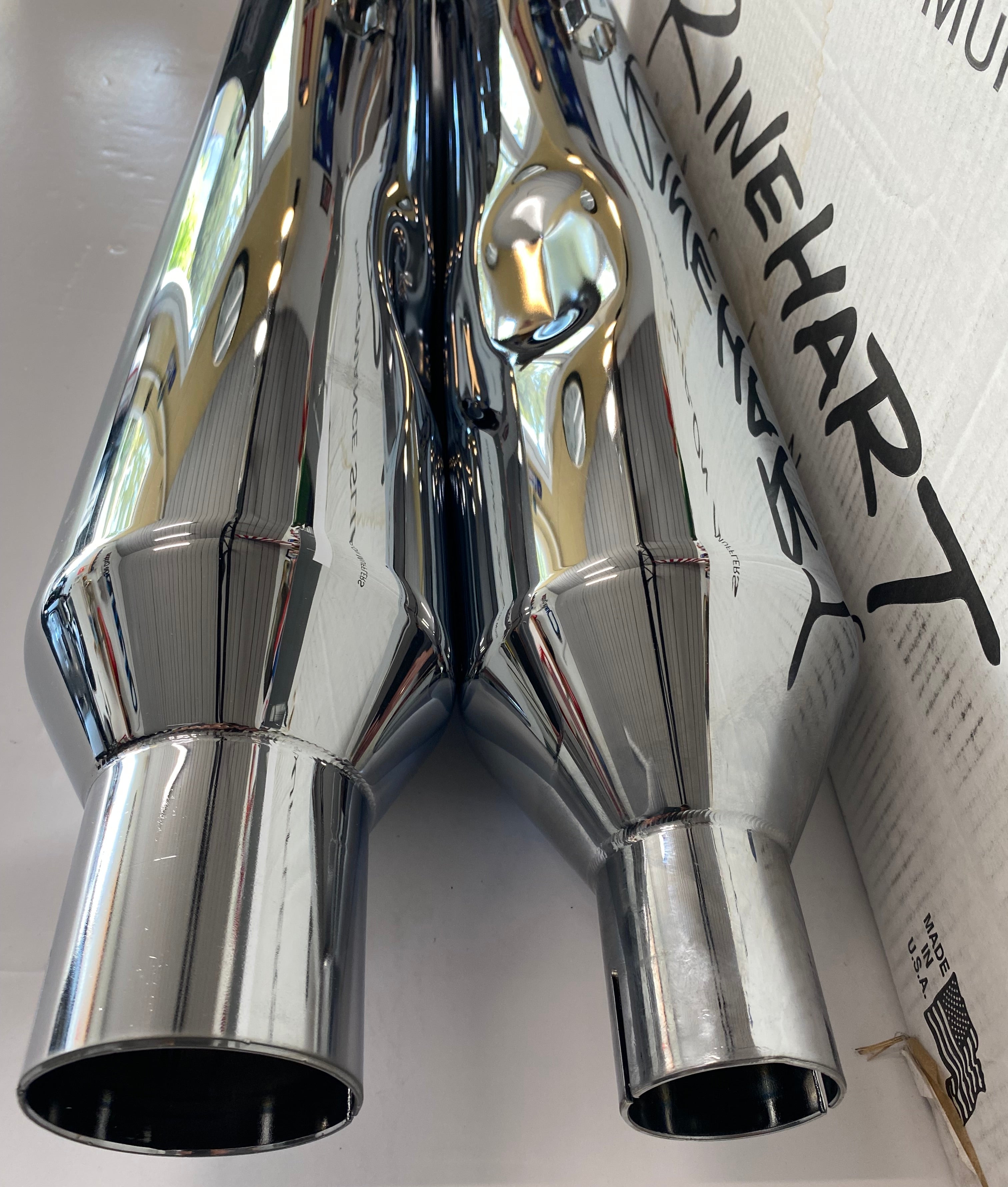 Jeu de silencieux échappement Rinehart 4.5 pouces chrome Harley Davidson Touring REF 500-110C