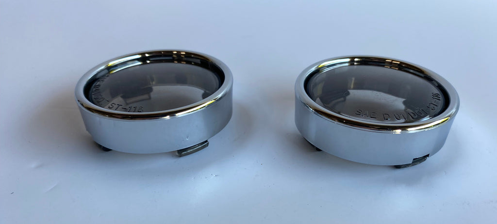 Jeu de cabochons fumés clignotants avec cerclages Harley Davidson REF 2020-0547