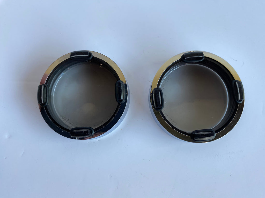 Jeu de cabochons fumés clignotants avec cerclages Harley Davidson REF 2020-0547
