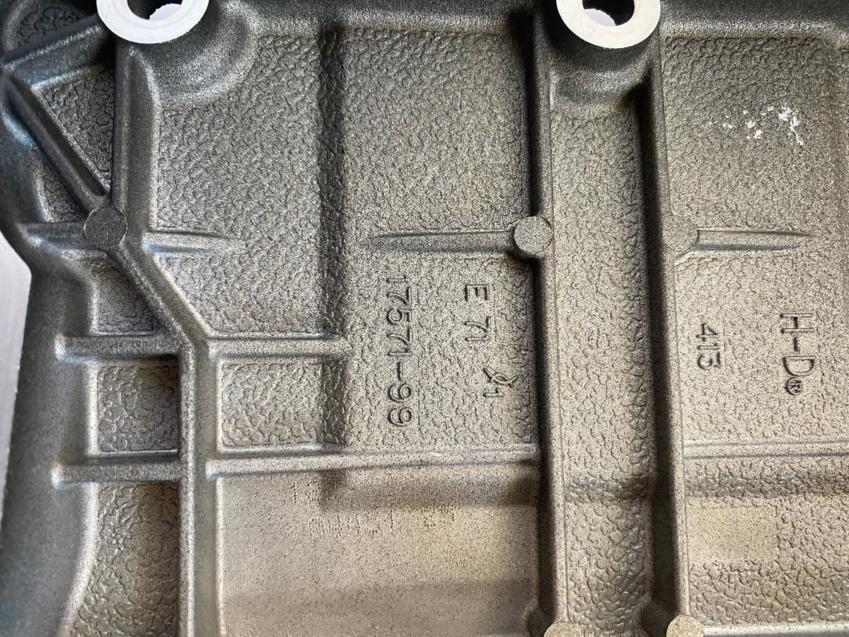 Jeu de 2 caches culbuteurs supérieur noir wrinkle Twin Cam Harley Davidson REF OEM 17620-99