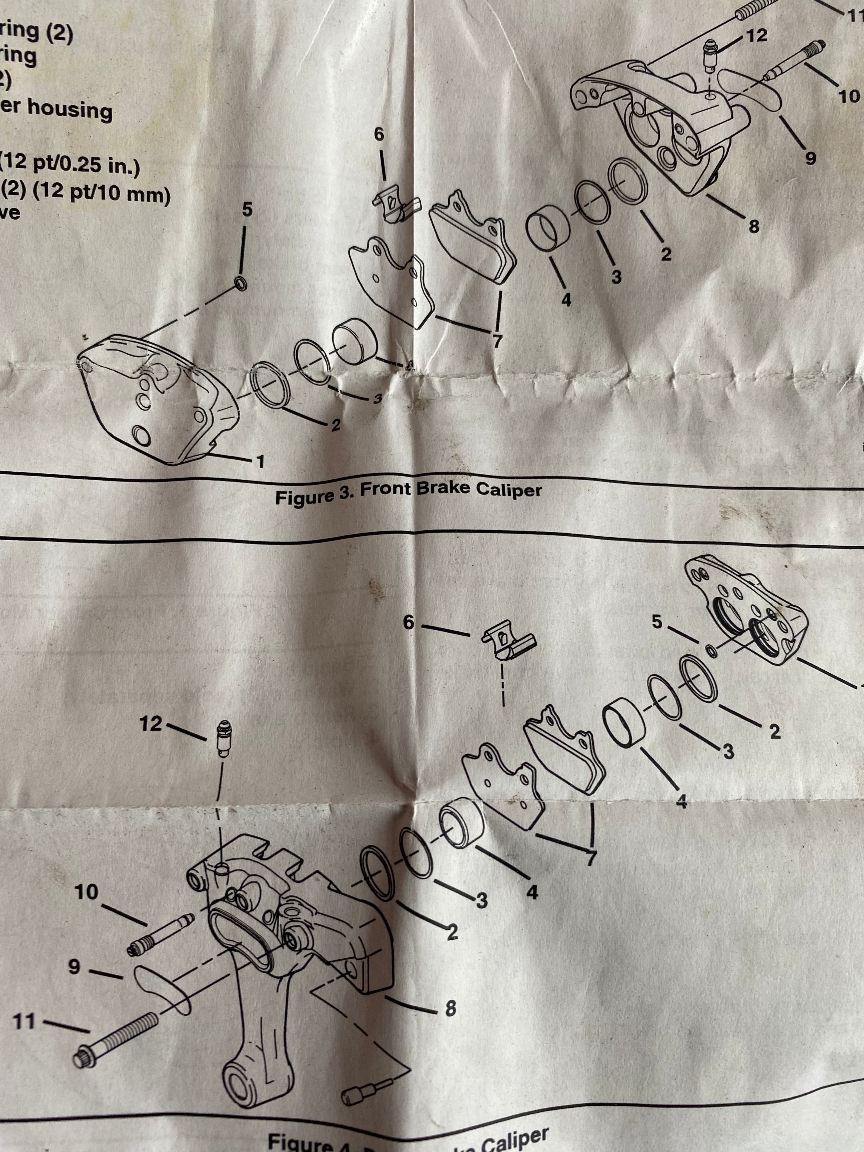 Kit de réparation étrier de frein Harley Davidson REF OEM 44313-01