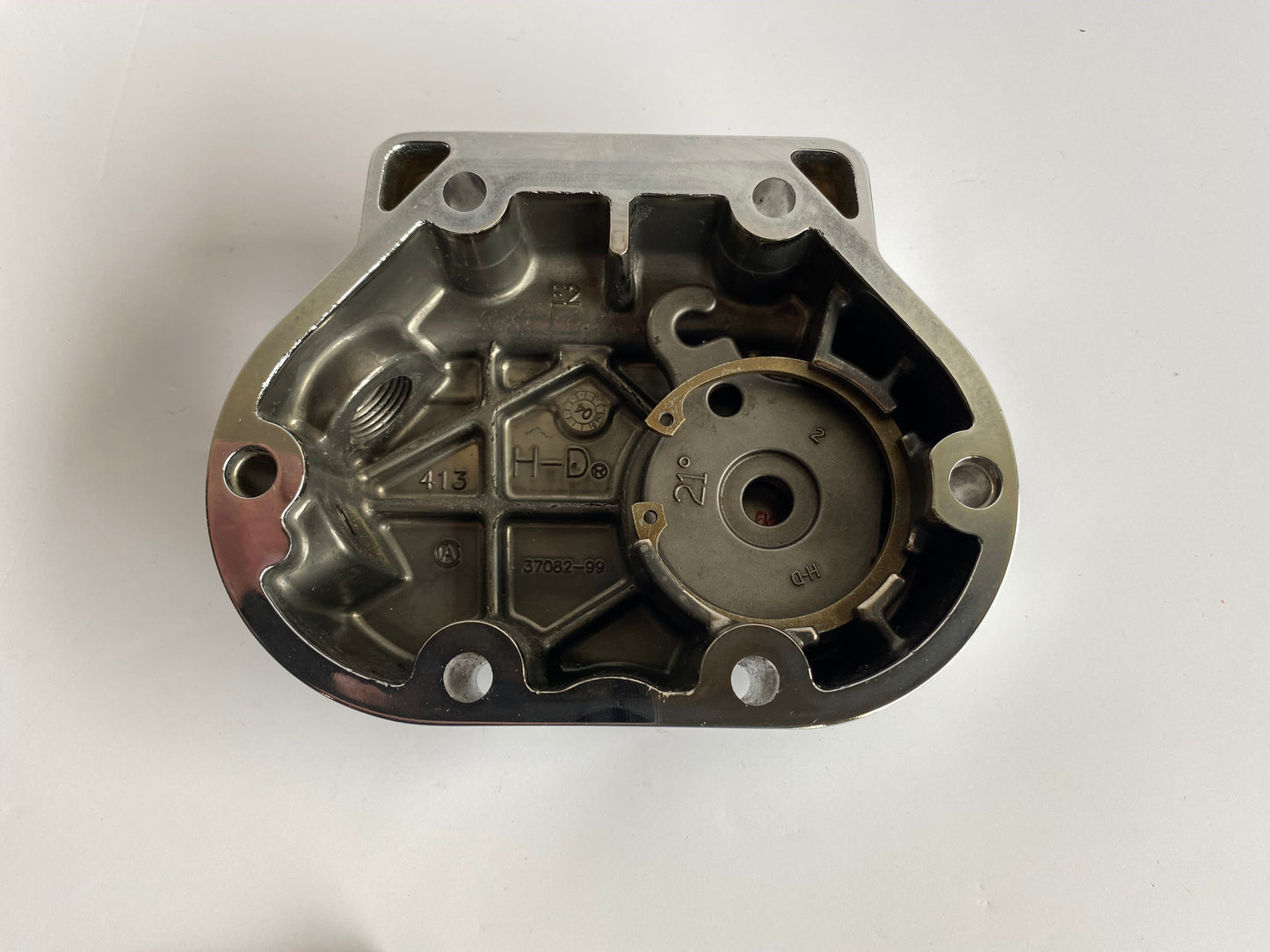Couvercle latéral boite à 5 vitesses chrome Harley Davidson REF OEM 37105-99