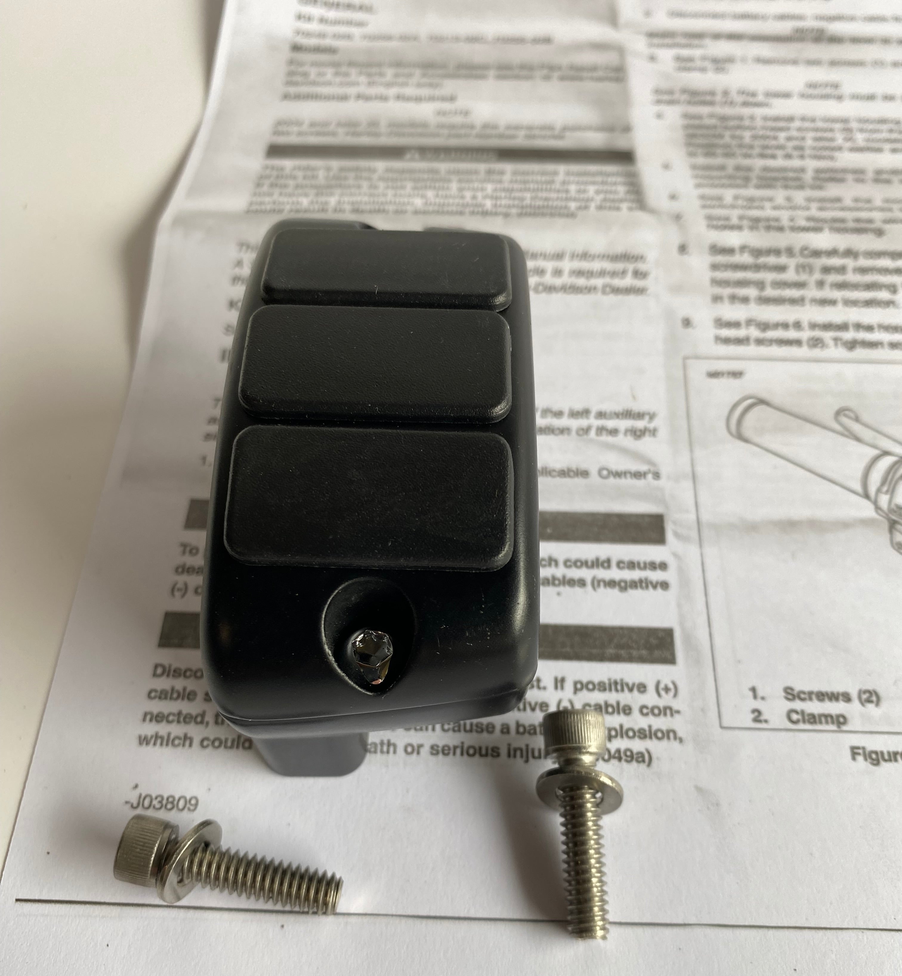 Harley Davidson left side black auxiliary button box REF 70248-02B